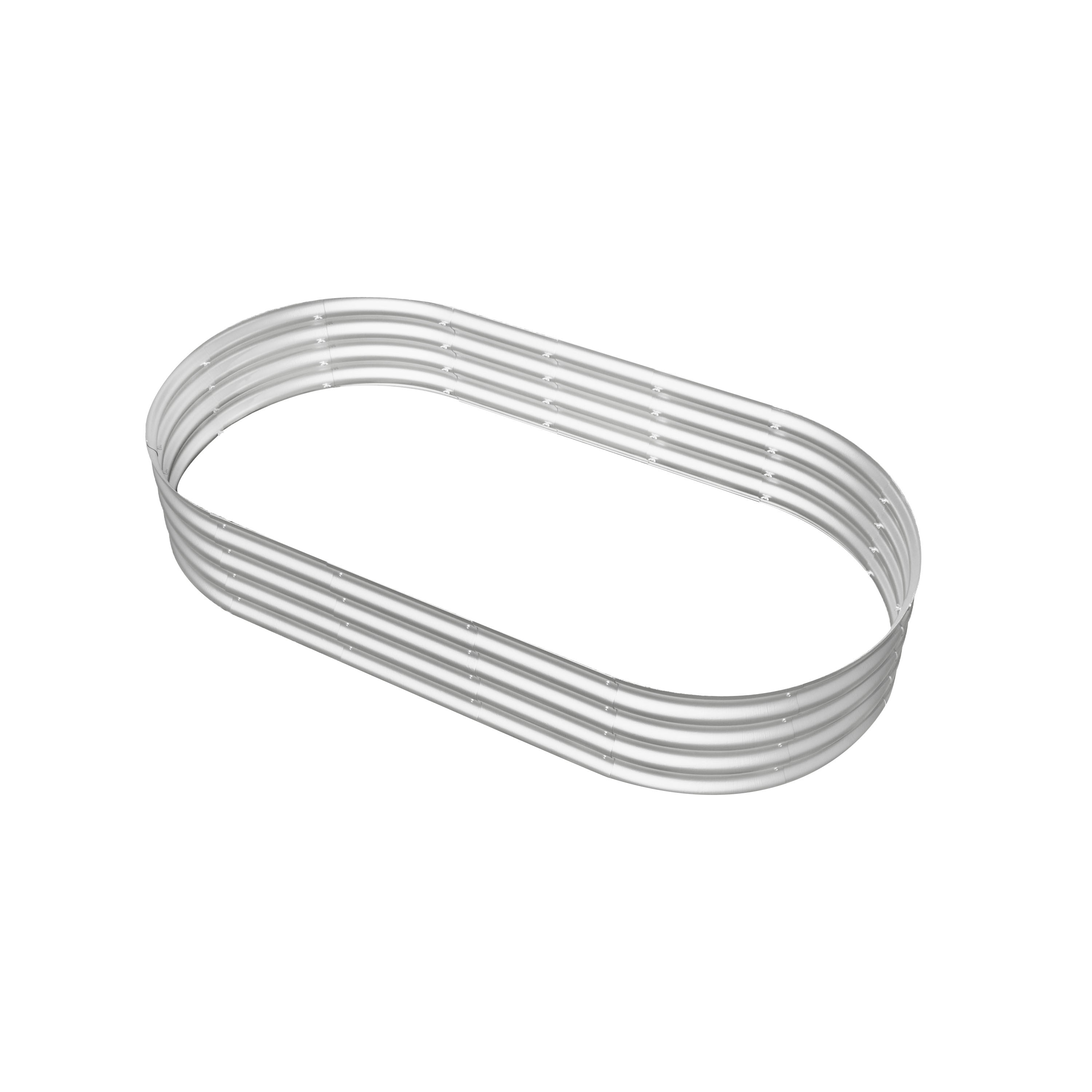 Heavy Duty Galvanized Raised Garden Bed Kit 6x3x1ft Silver