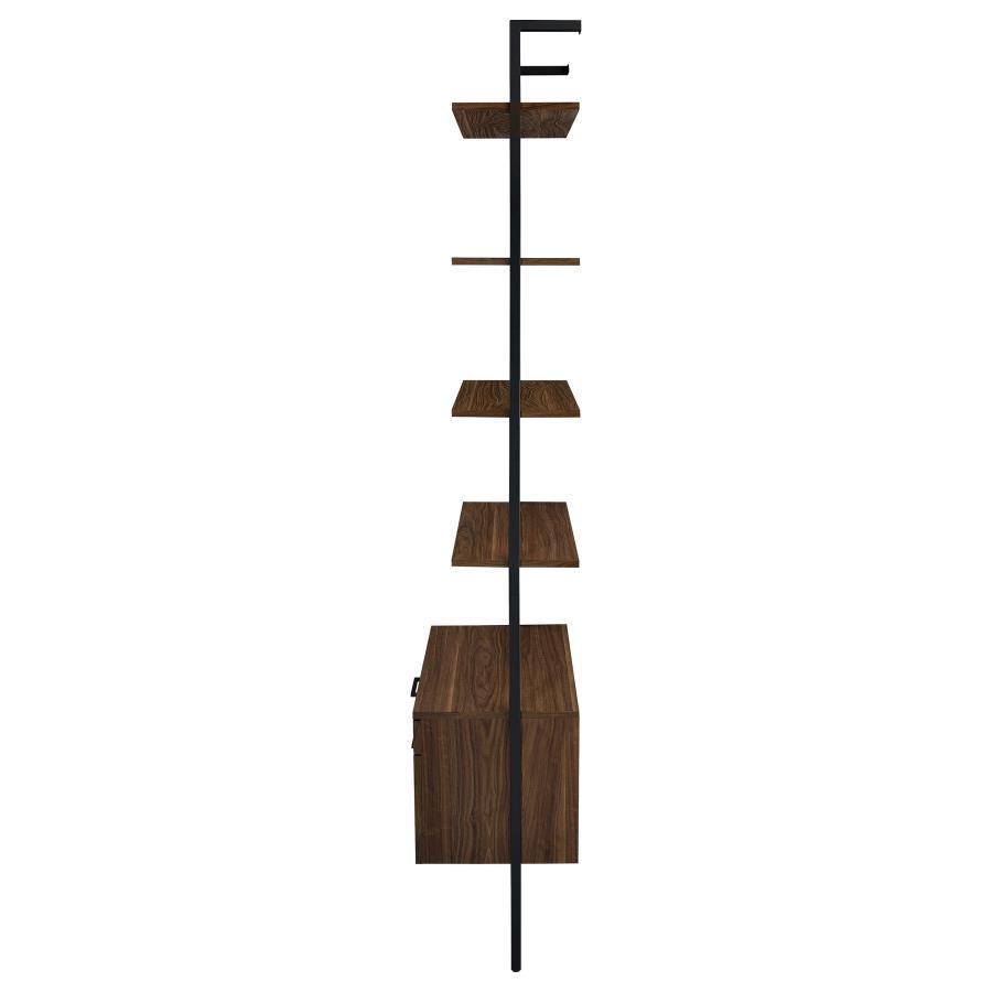 Owens - 3 Piece Wall Mounted Bookshelf Set - Walnut - Best Buy Furniture