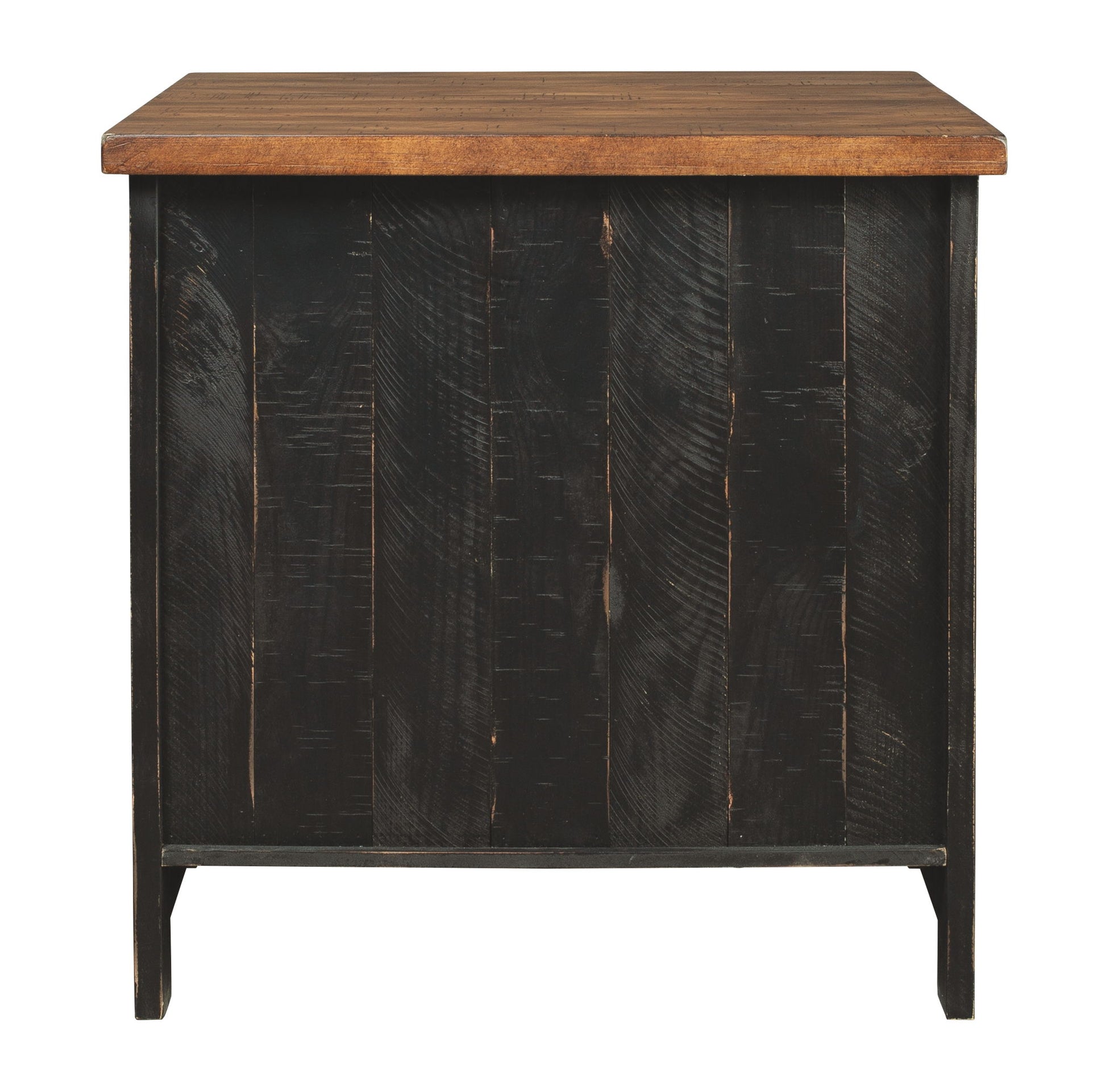 Valebeck - Rectangular End Table - Black / Brown - Best Buy Furniture