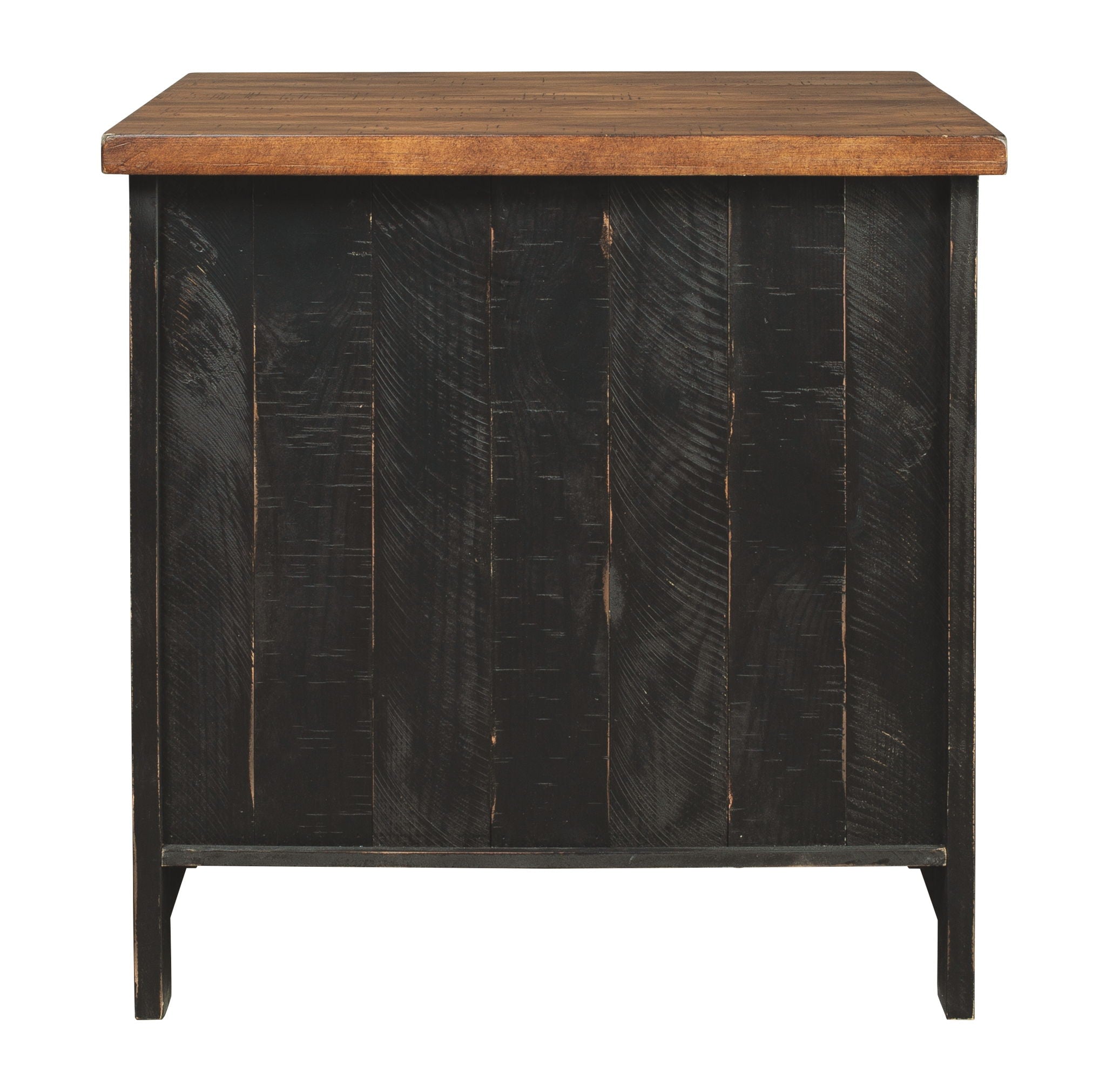 Valebeck - Rectangular End Table - Black / Brown - Best Buy Furniture