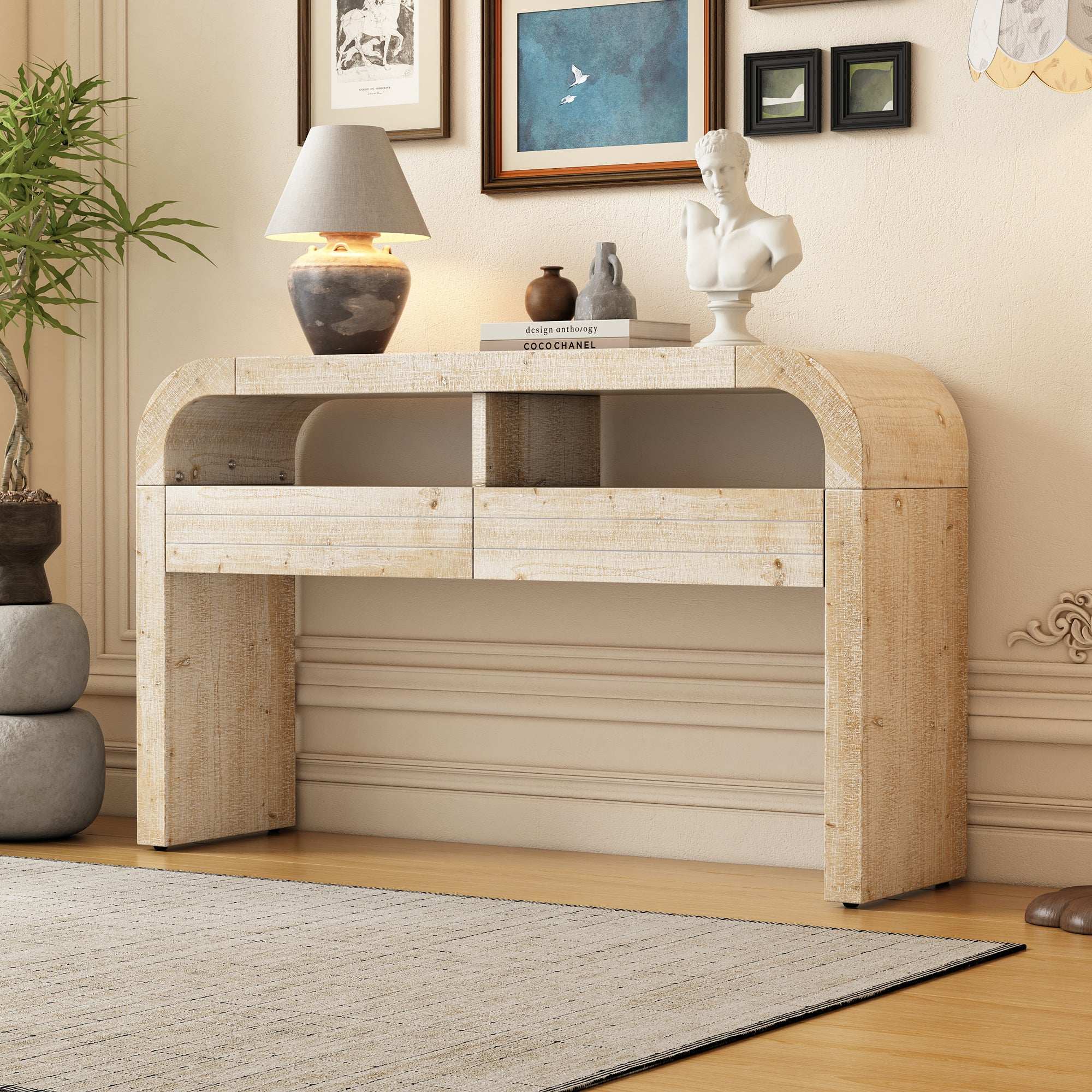 Liora Modern Console Table Entryway With 2 Drawers
