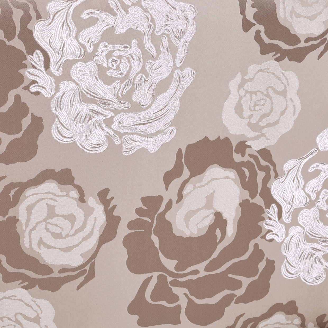 Camellia Field - Asymmetrical Velvet Sofa - Beige / Dark Brown