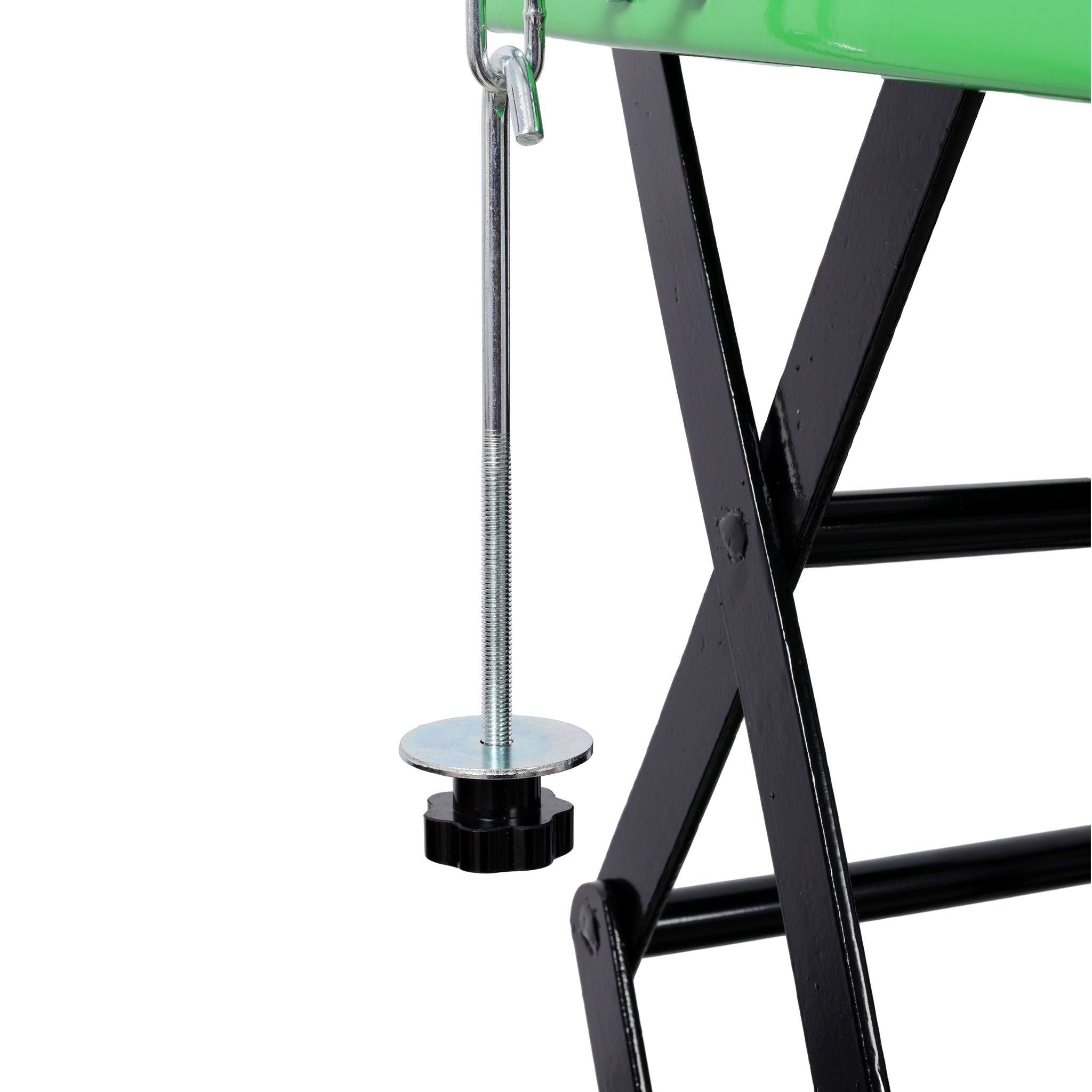 Hydraulic Motorcycle Scissor Jack Lift With Foot Step And Wheels For Dirt Bikes - Black / Green