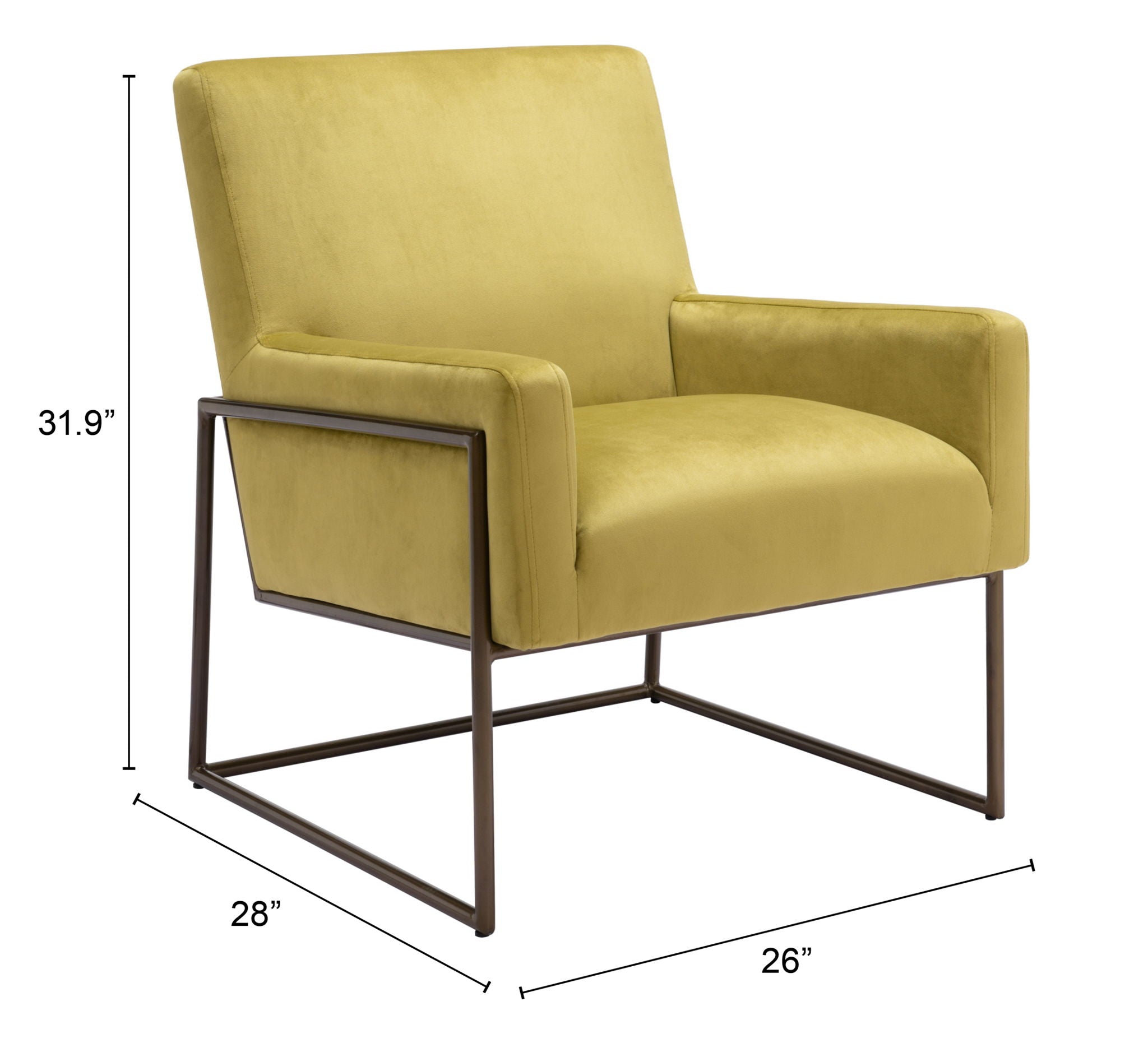 New York - Accent Chair - Olive Green