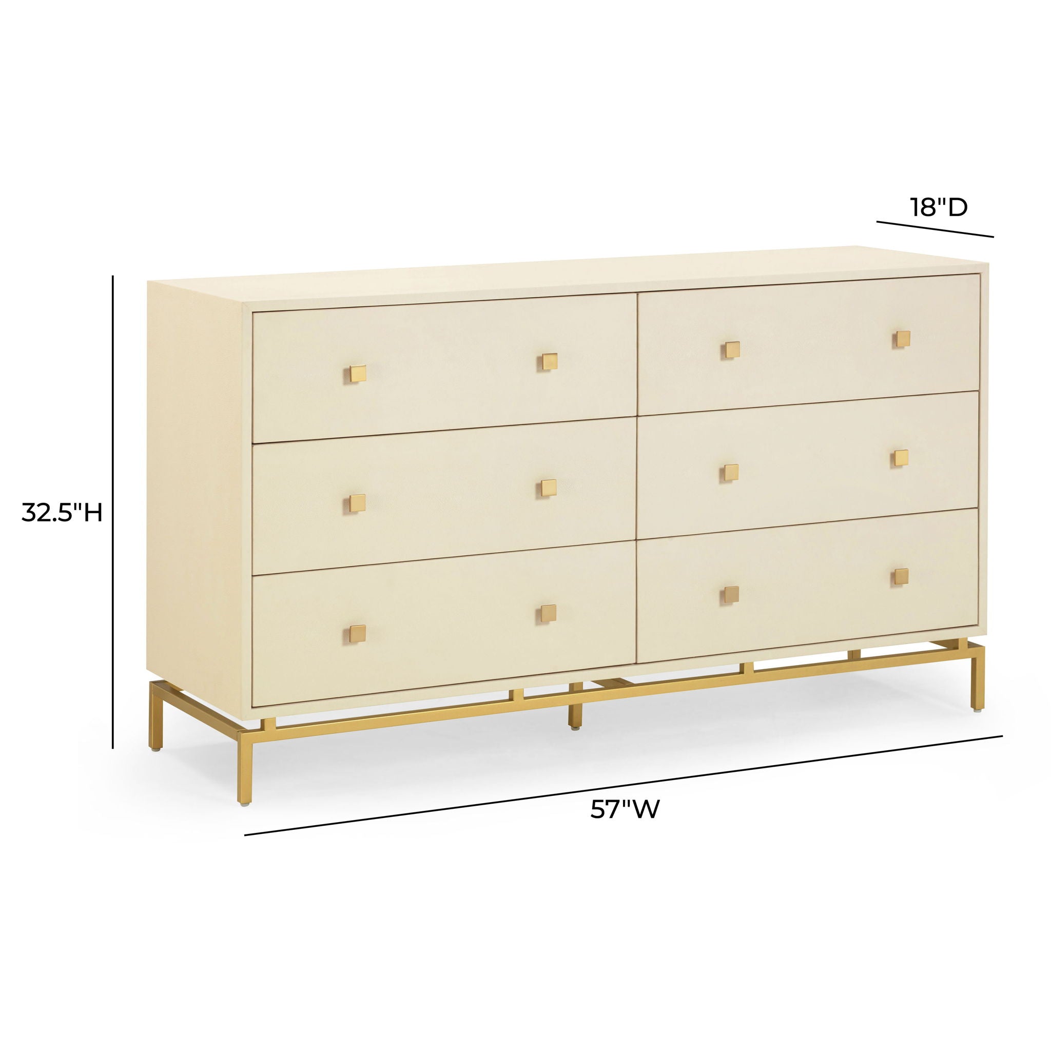 Pesce - 6 Drawer Dresser