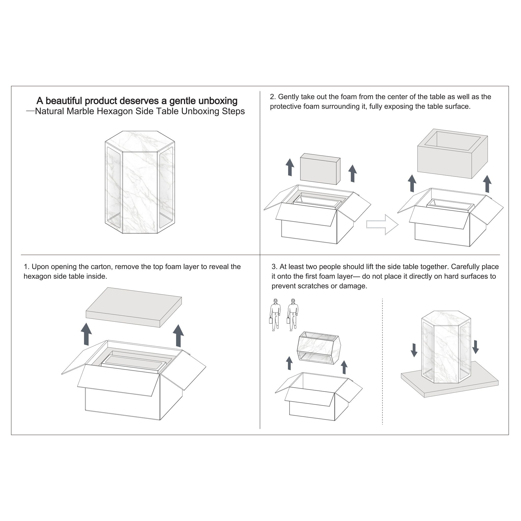 Modern Minimalist Hexagon Side Table