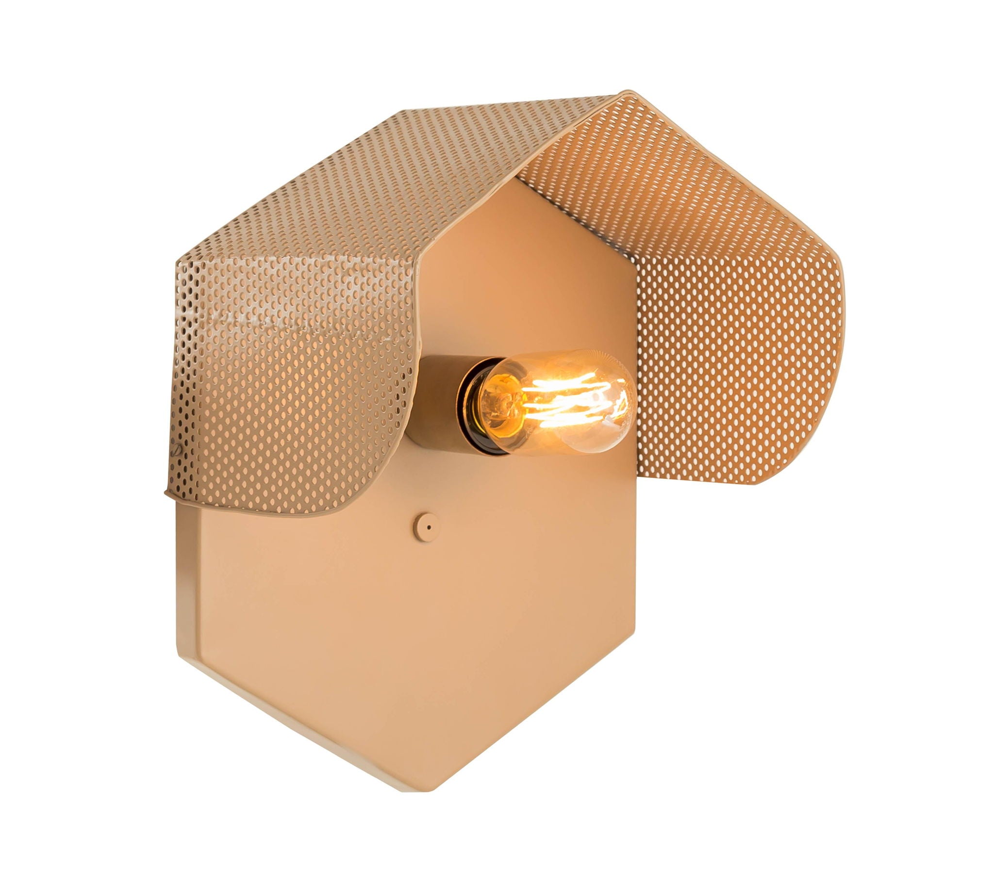 Mokhtar - Hexagon Wall Sconce - Tan