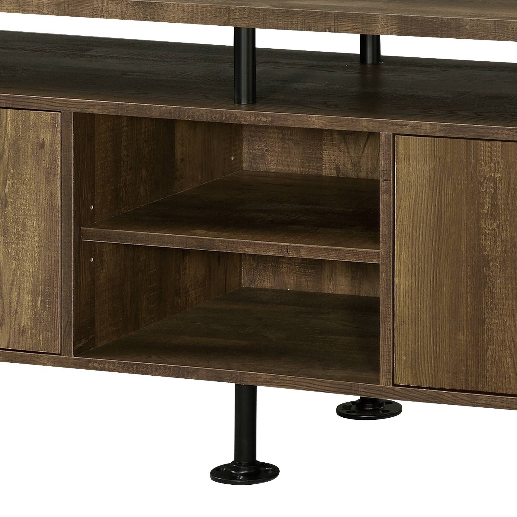 Ensata II - TV Stand - Rustic Oak / Black - Best Buy Furniture