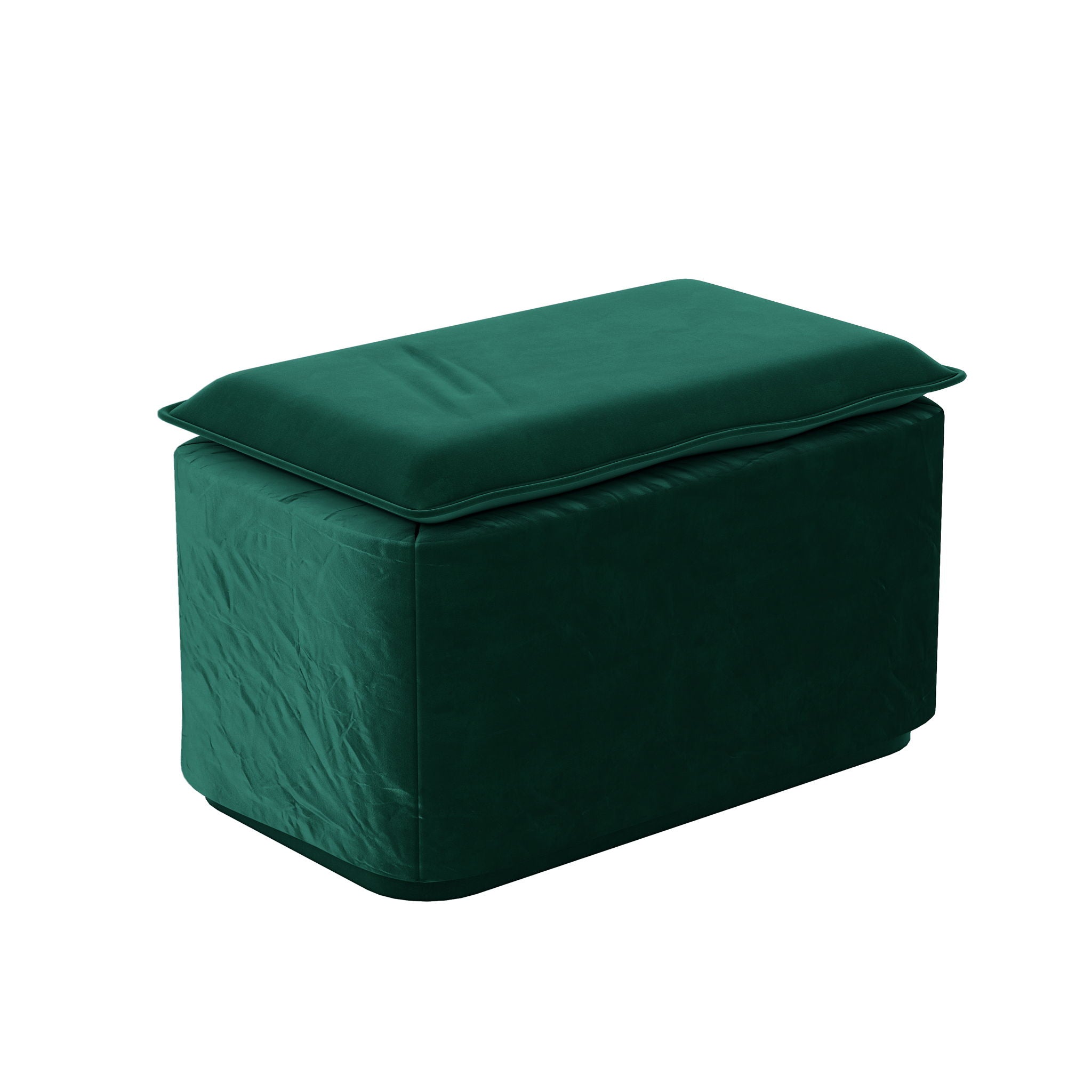 3 In 1 Pull Out Sofa Bed, Convertible Sleeper Sofa Bed, 3 Seater Sofa With Movable Ottoman - Green
