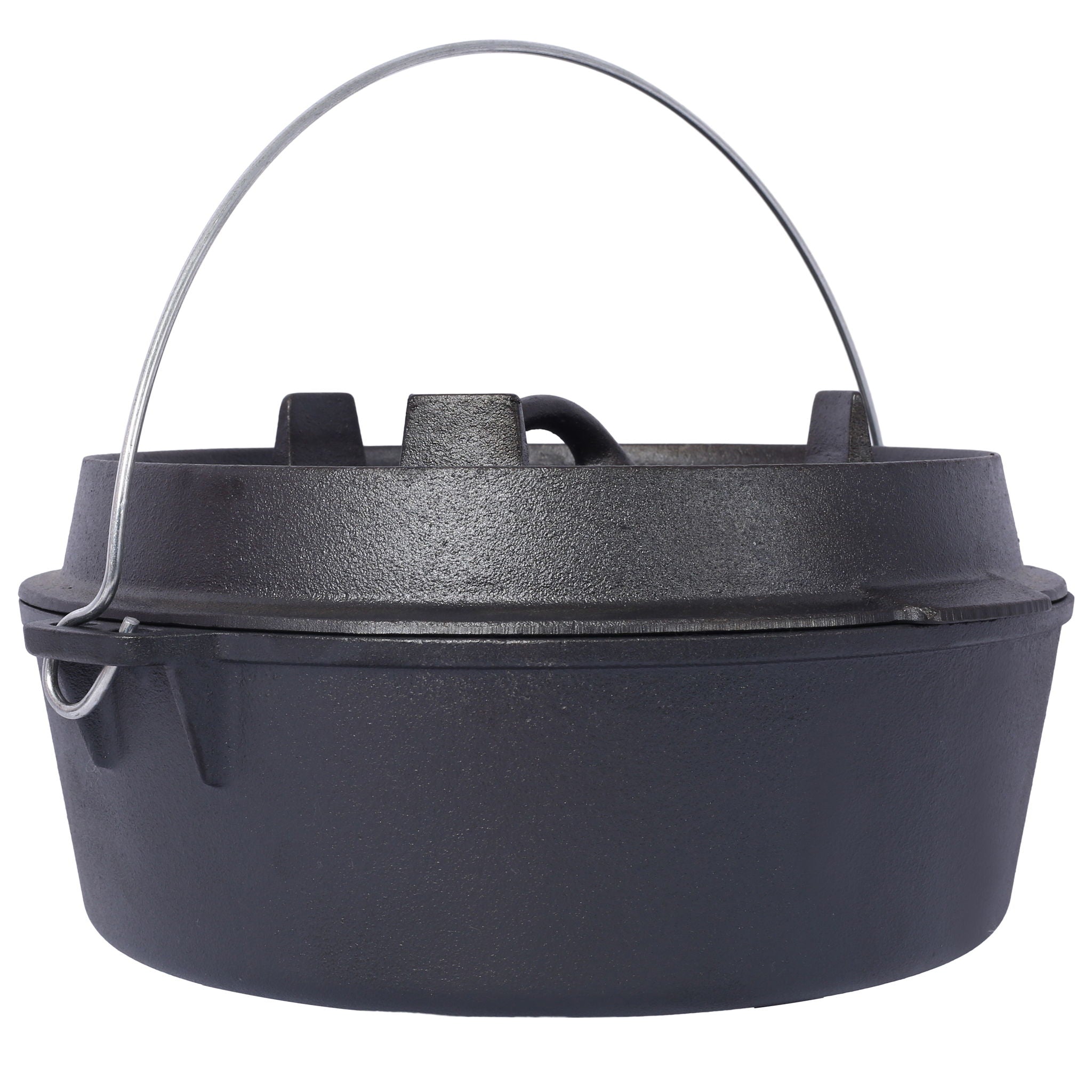 Pre-Seasoned Cast Dutch Oven With Skillet Lid And Pot Rack