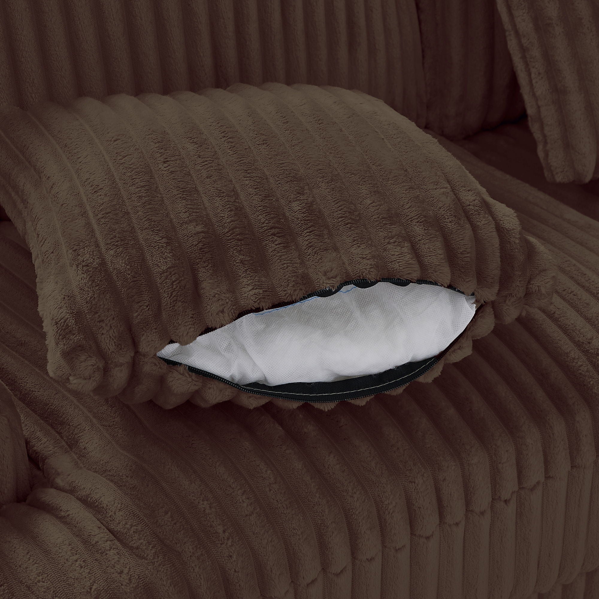 Oversized Sectional Sofa U - Shaped Sofa Couch Modern Sofa Upholstered In Soft Corduroy With A Chaise Lounge For Living Room