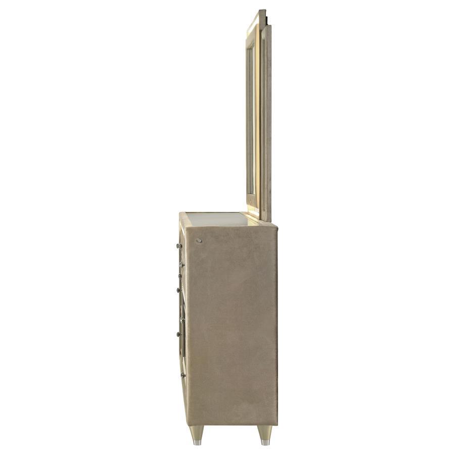Lorient - 8-Drawer LED Bedroom Flame Box Dresser