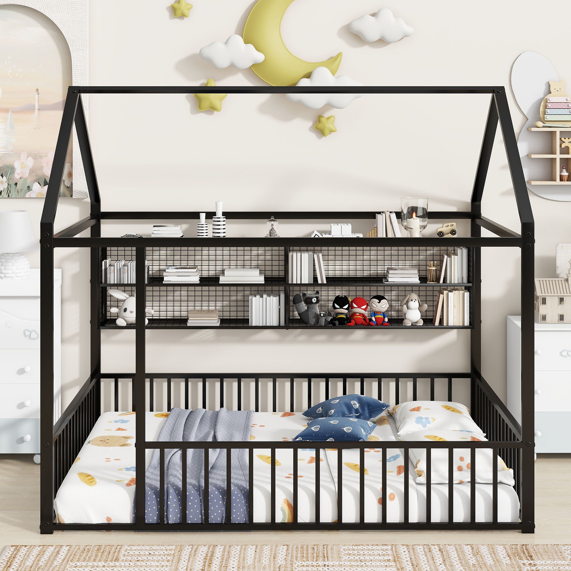 House Frame With Fence And Shelves