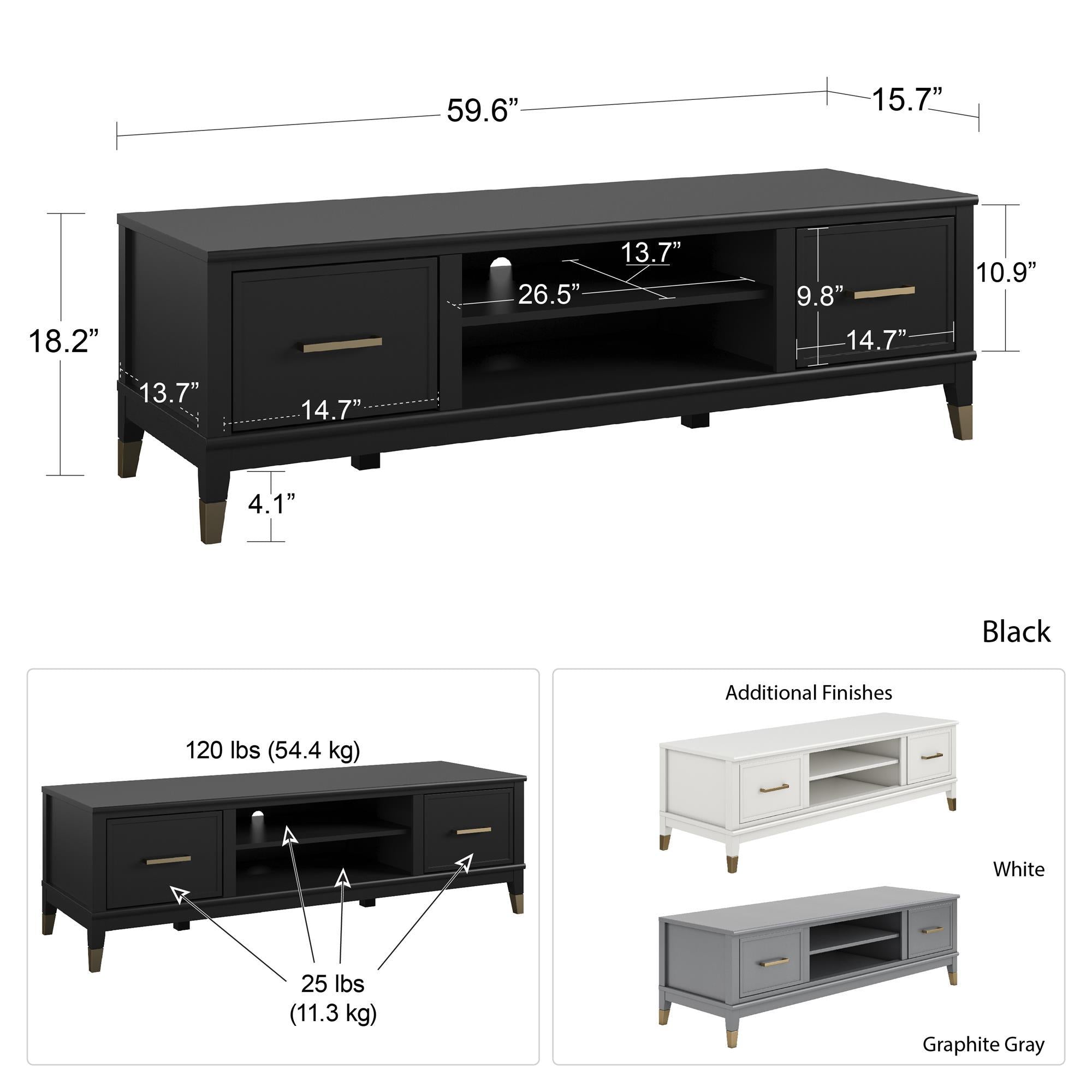 Westerleigh - TV Stand - Dark Gray