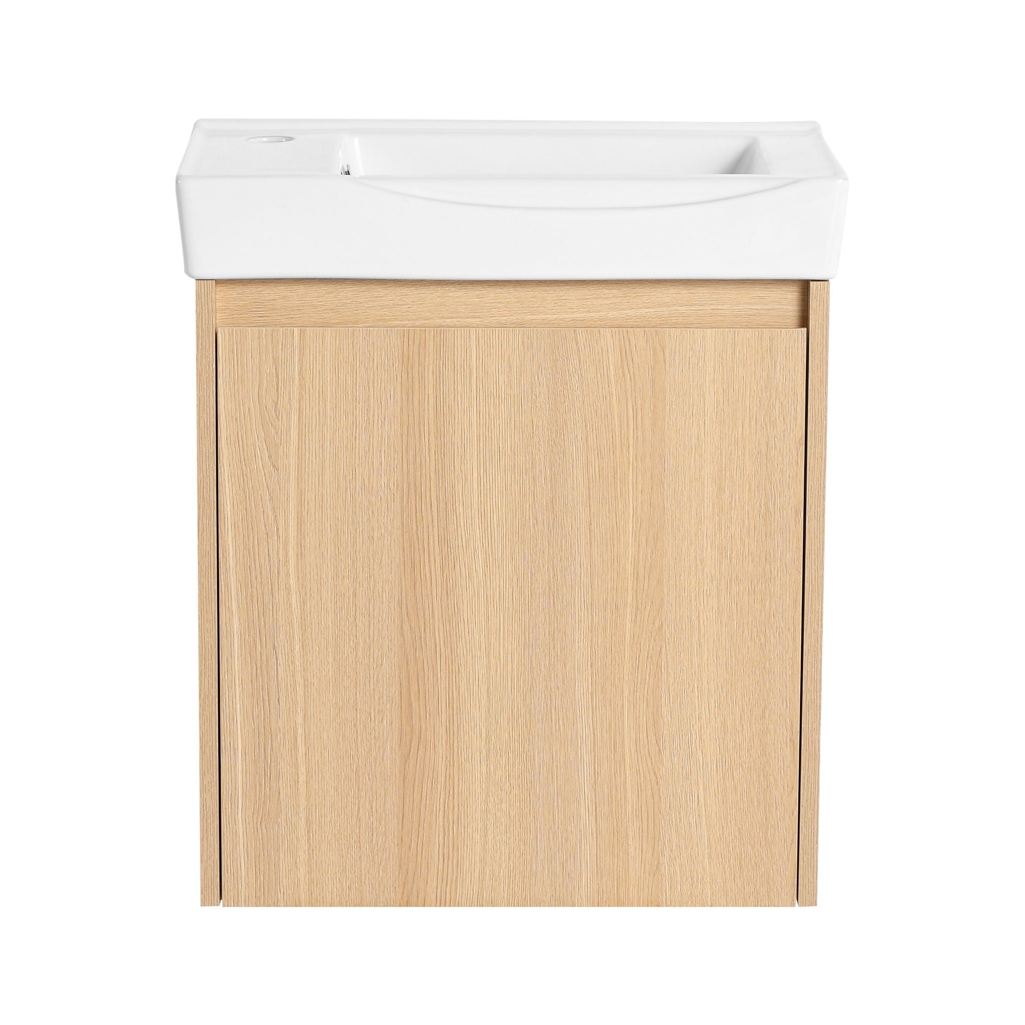 Modern Bathroom Vanity With Ceramic Basin, Wall Mounted Floating Sink Combo, Storage Cabinet