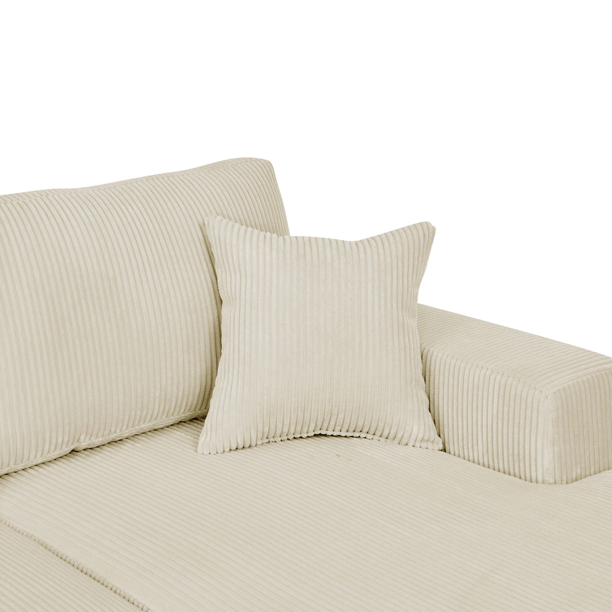 3 Piece Corduroy Double Chaise Sectional Sofa
