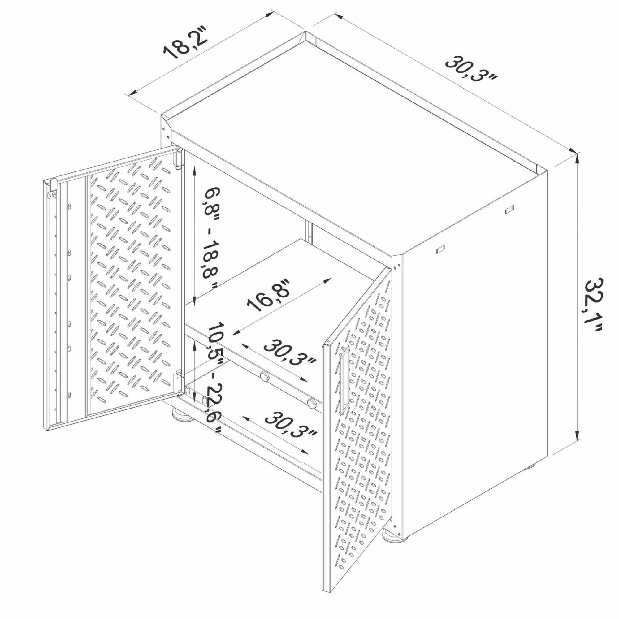 Fortress - Rolling Garage Cabinet