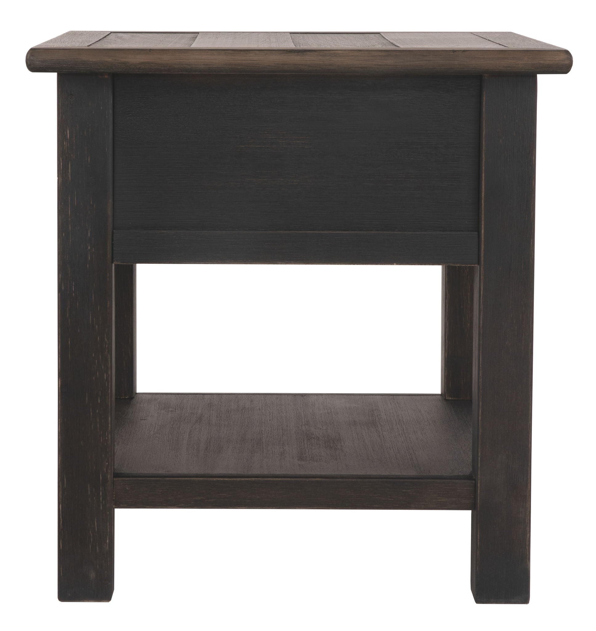 Tyler Creek - Grayish Brown / Black - Rectangular End Table