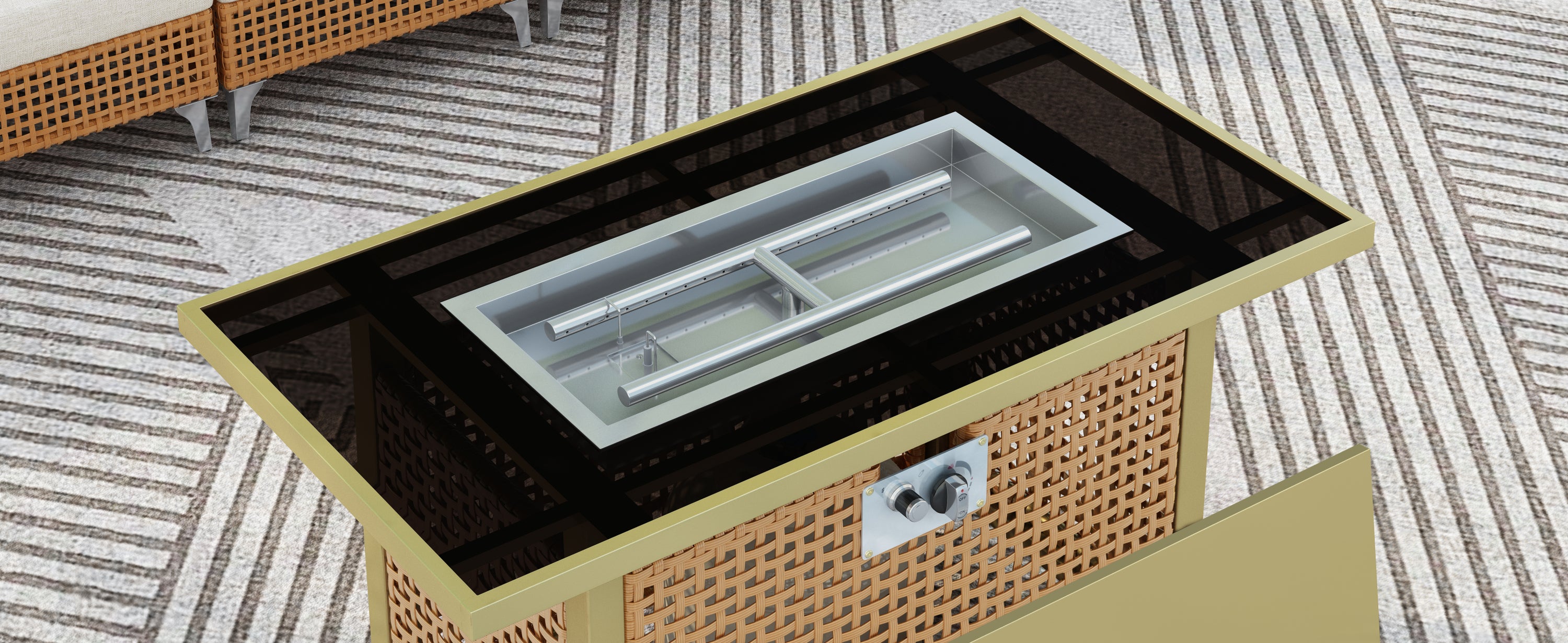 K&K 43' Propane Gas Fire Pit Table