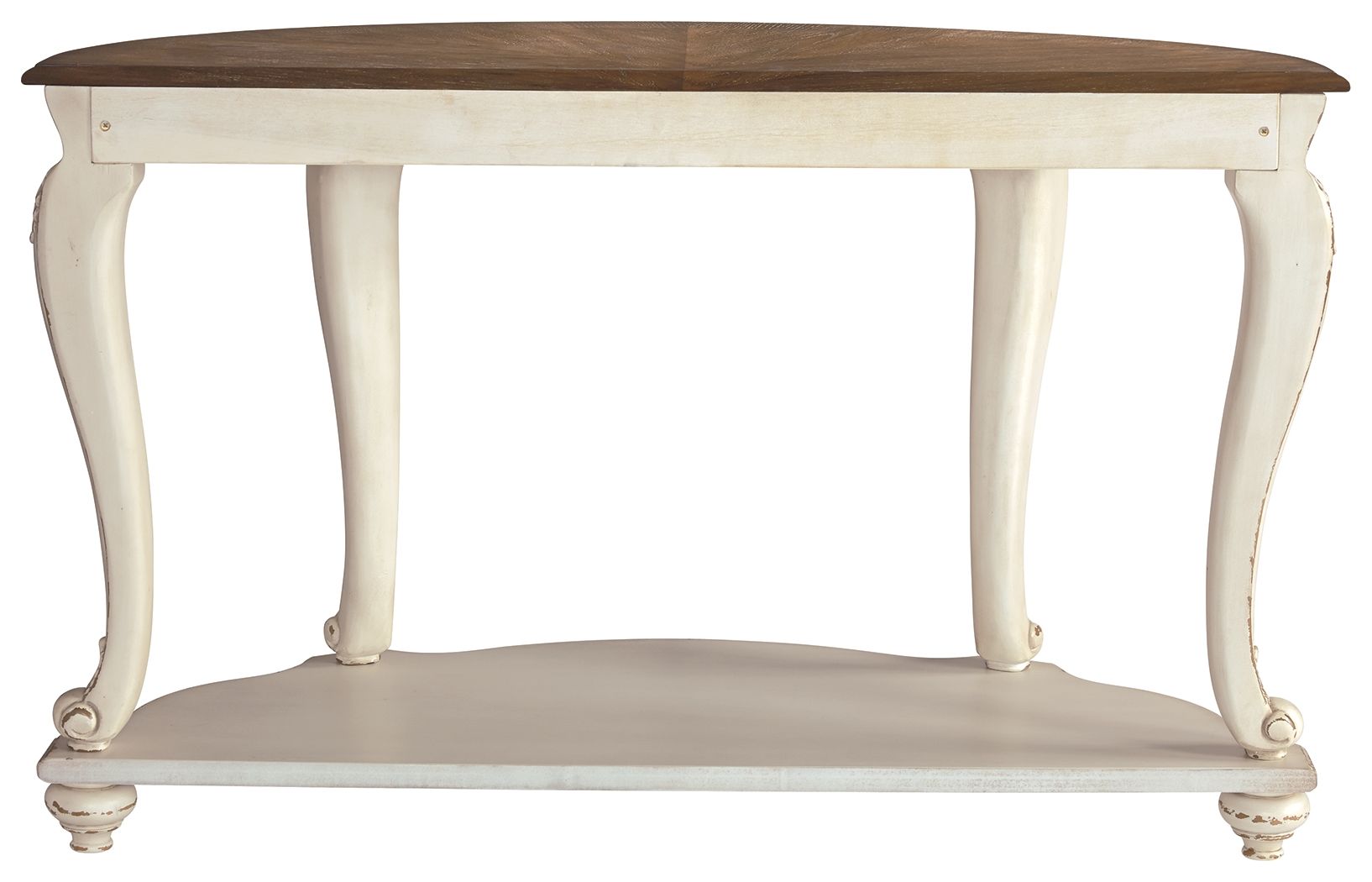 Realyn - Sofa Table - White / Brown - Best Buy Furniture