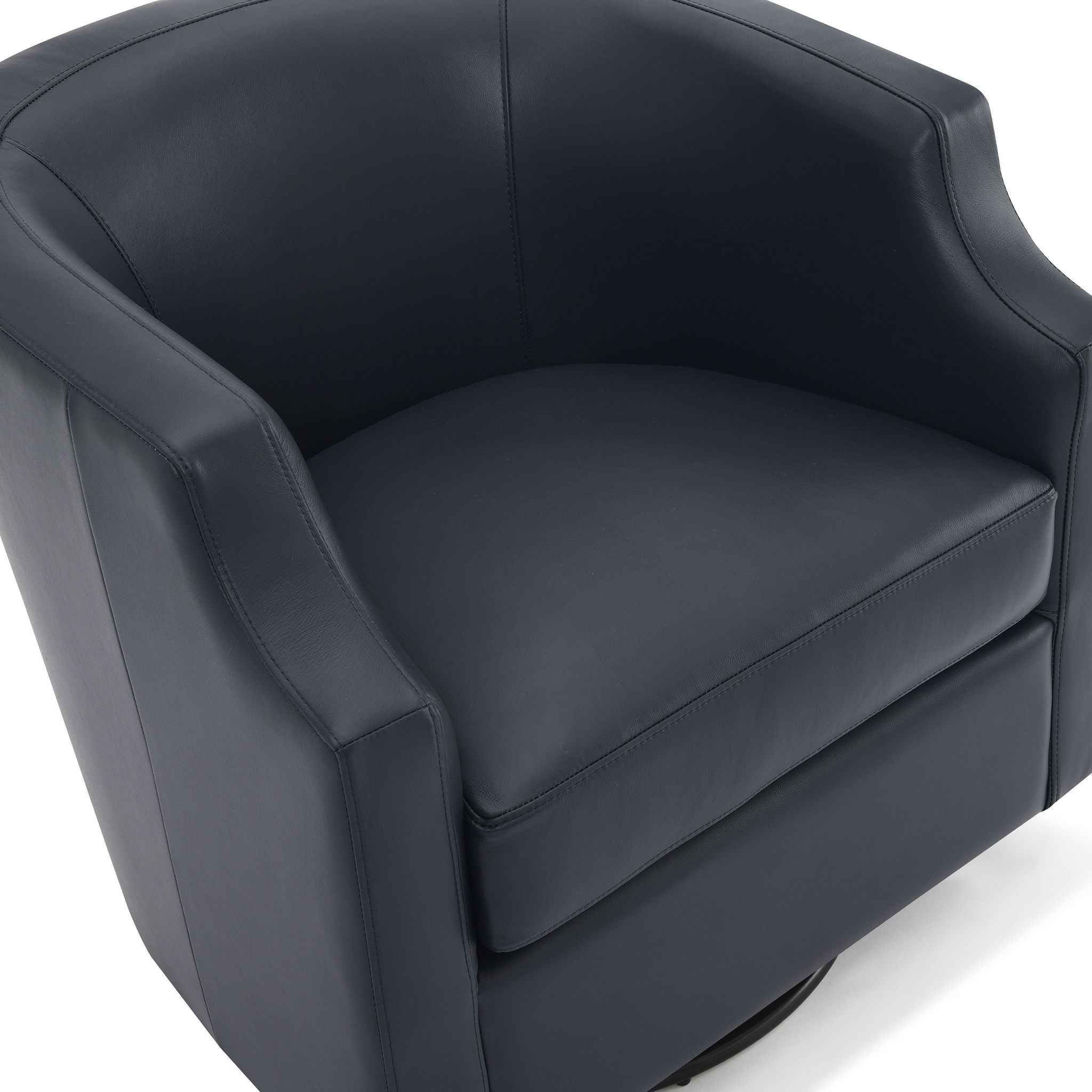 Emmett - Swivel Glider Barrel Chair With Clip Arm Design