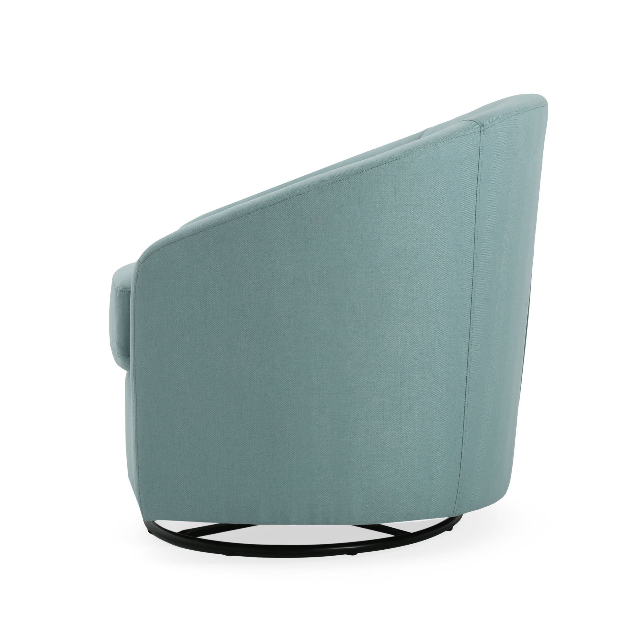 Contemporary Swivel Glider Chair With 360 Degree Rotation