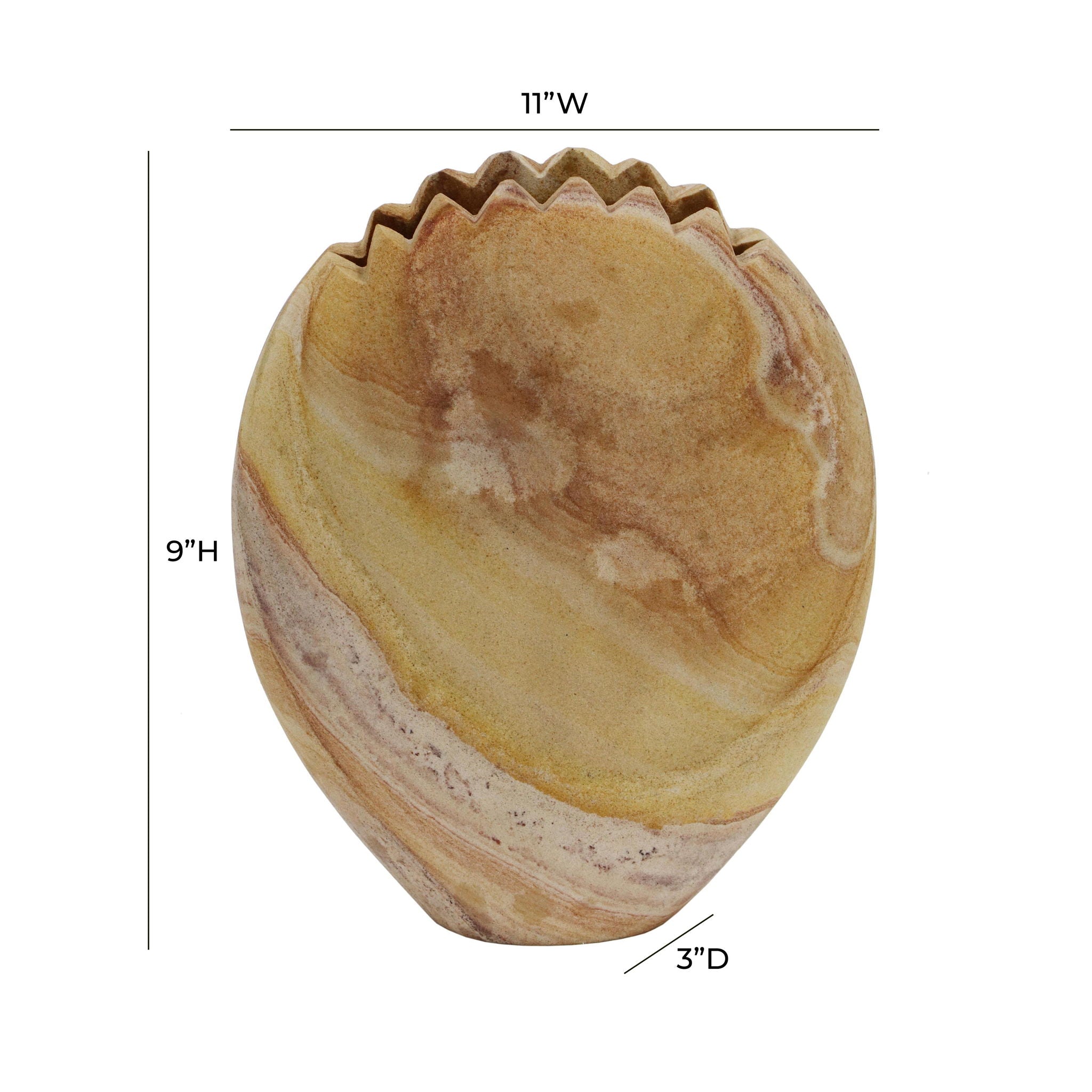Saava - Mantis Stone Vase In Sandstone - Natural