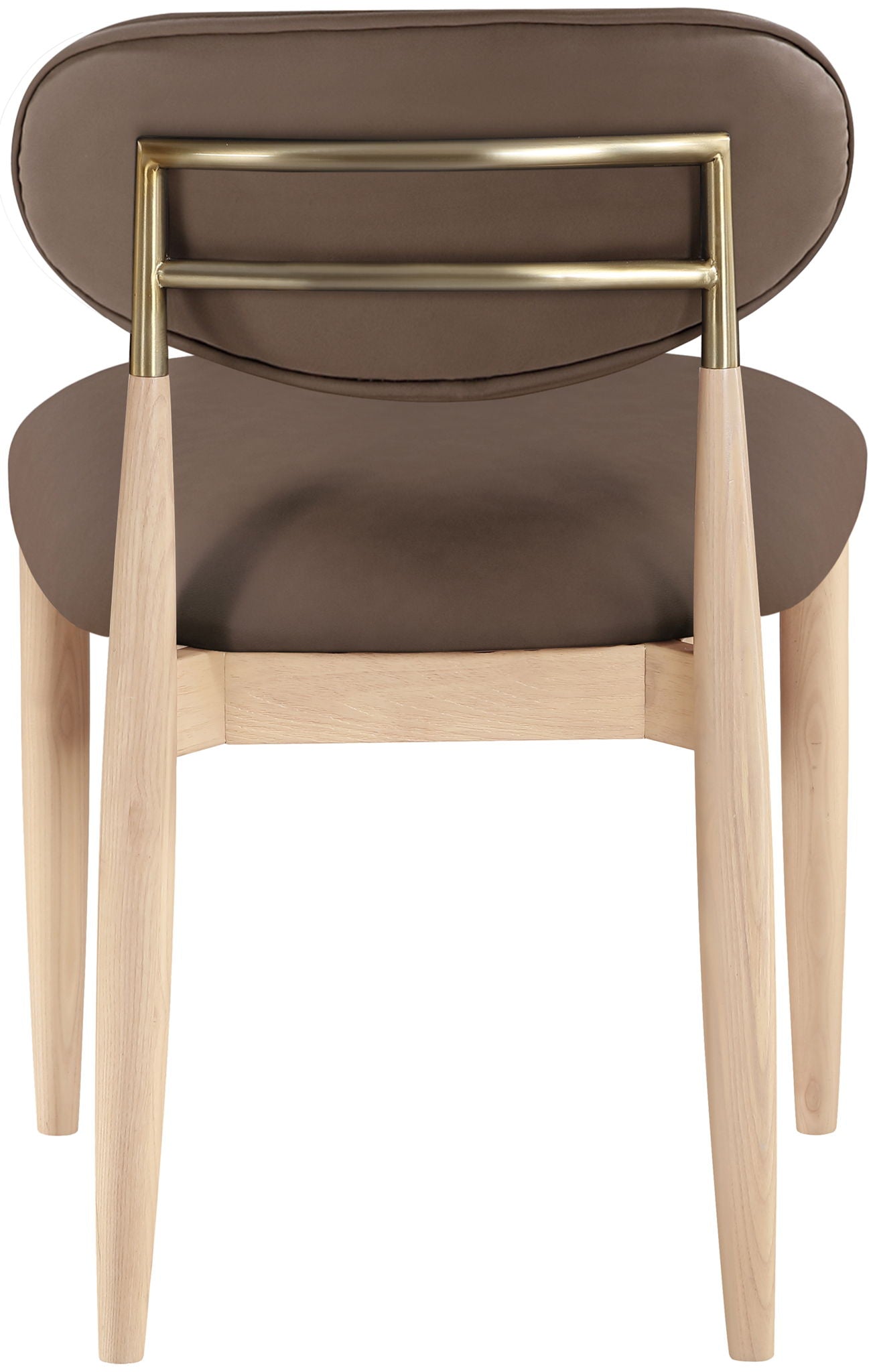Riccio - Faux Leather Dining Side Chair (Set of 2) - Natural Frame