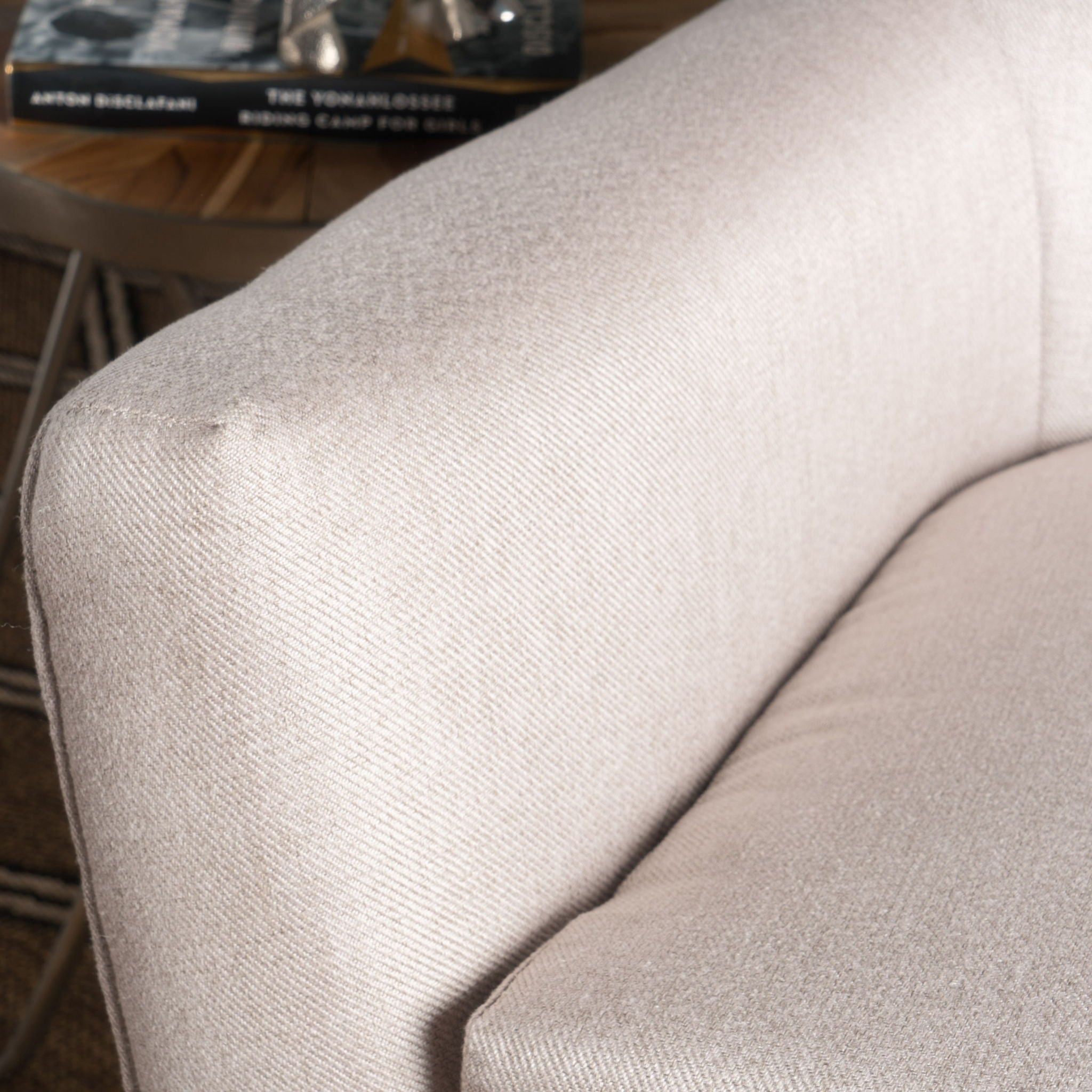 Club Chair With Rubberwood Legs