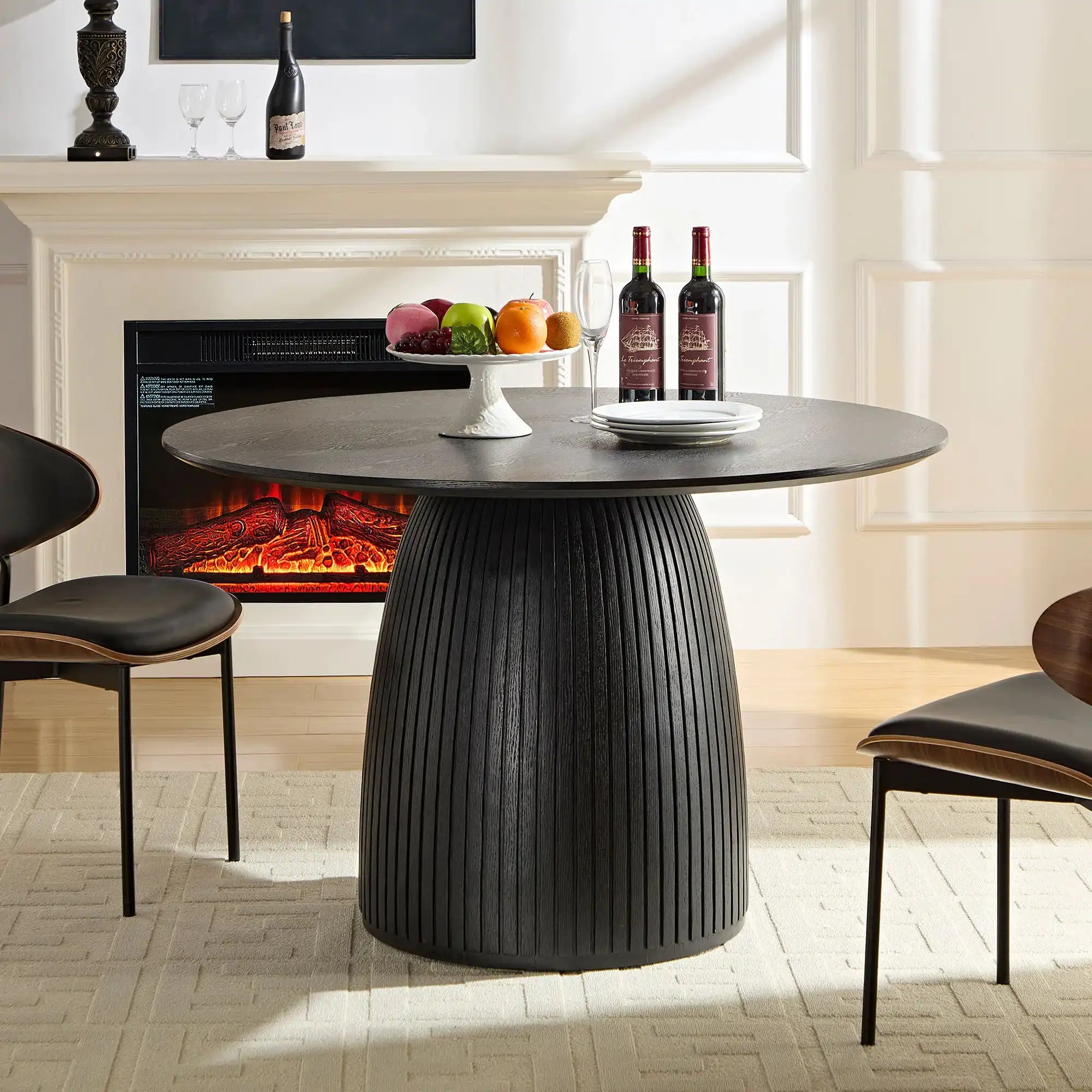 47.24" Black MDF Dining Table for Small Spaces - Best Buy Furniture