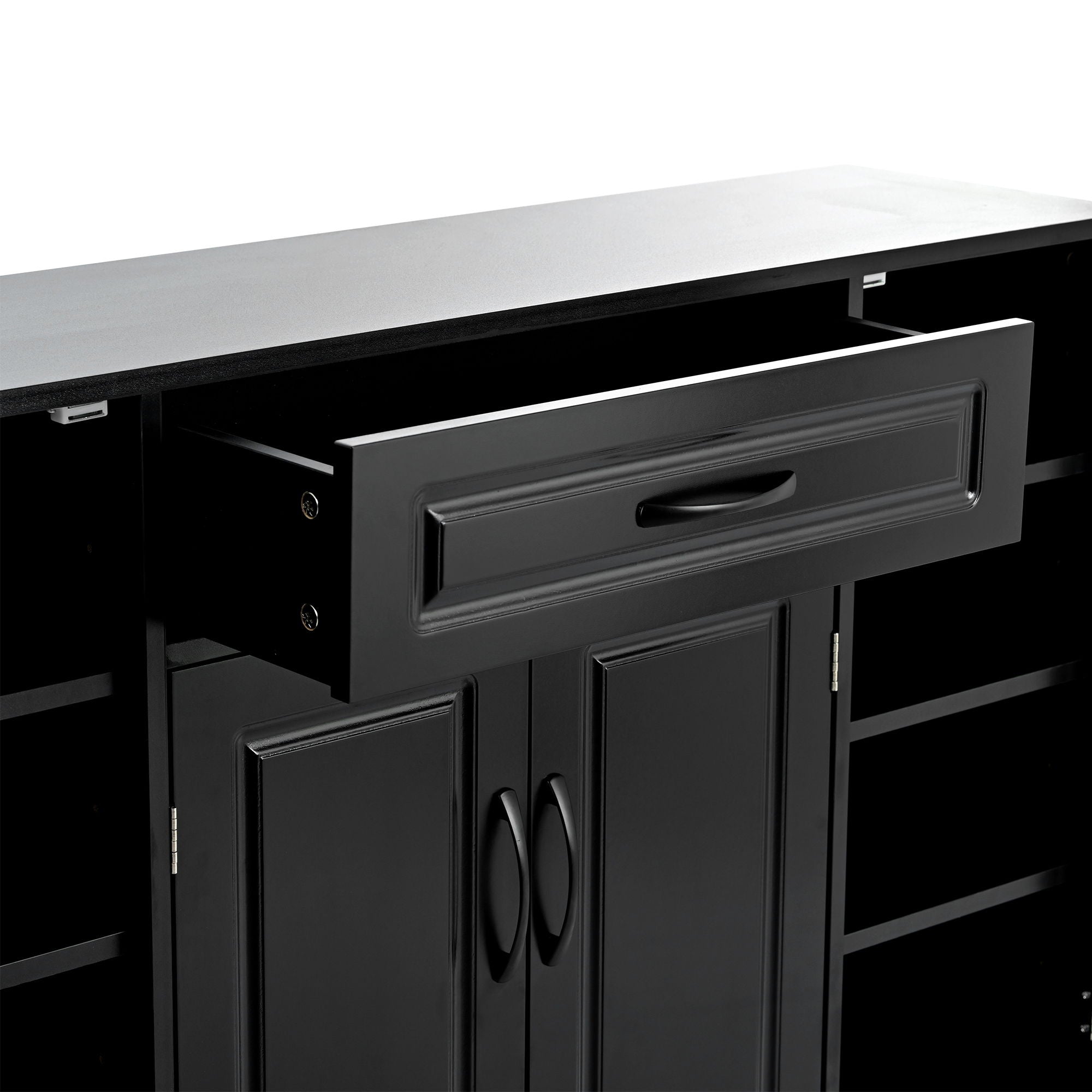 Sleek And Modern Shoe Cabinet With Adjustable Shelves, Space Saving Design