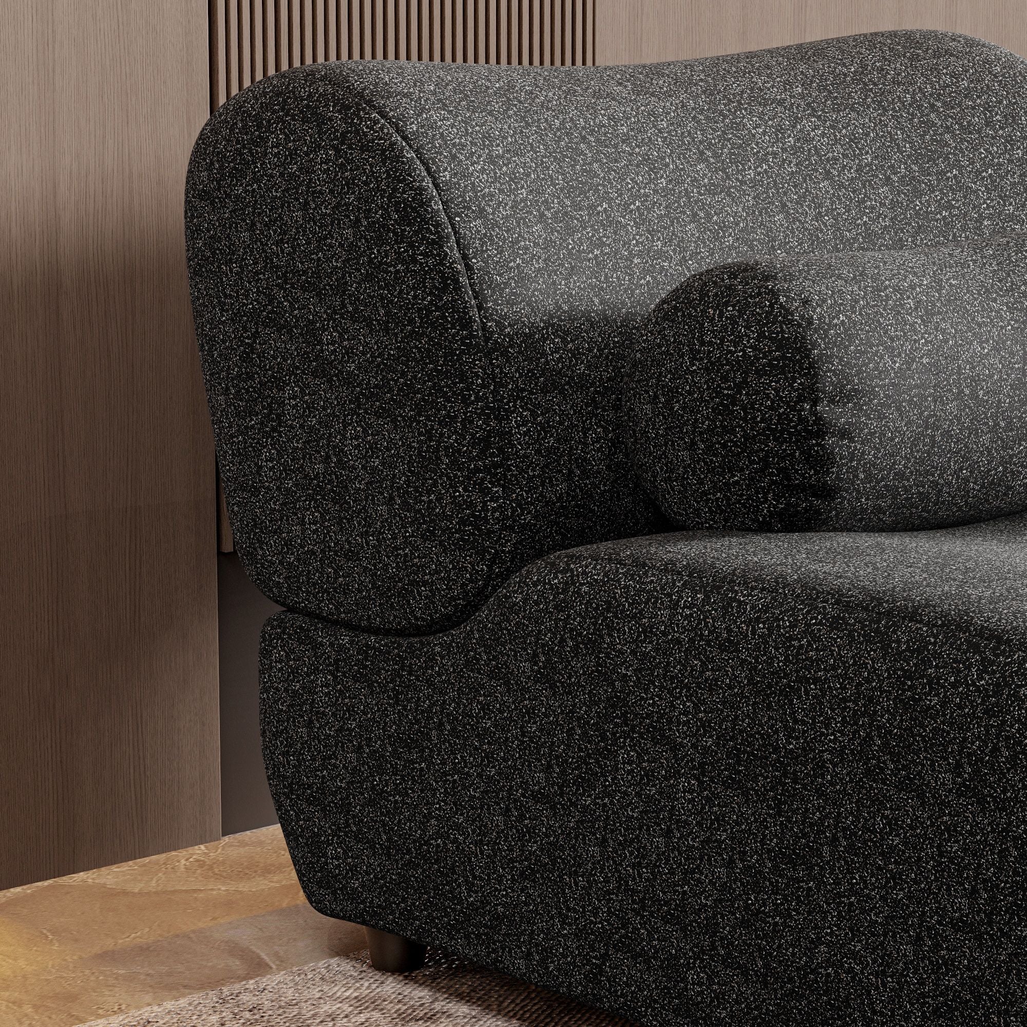 1 Piece Luxury Chenille Fabric Modular Sofa With Spring Cushions & Hidden Legs