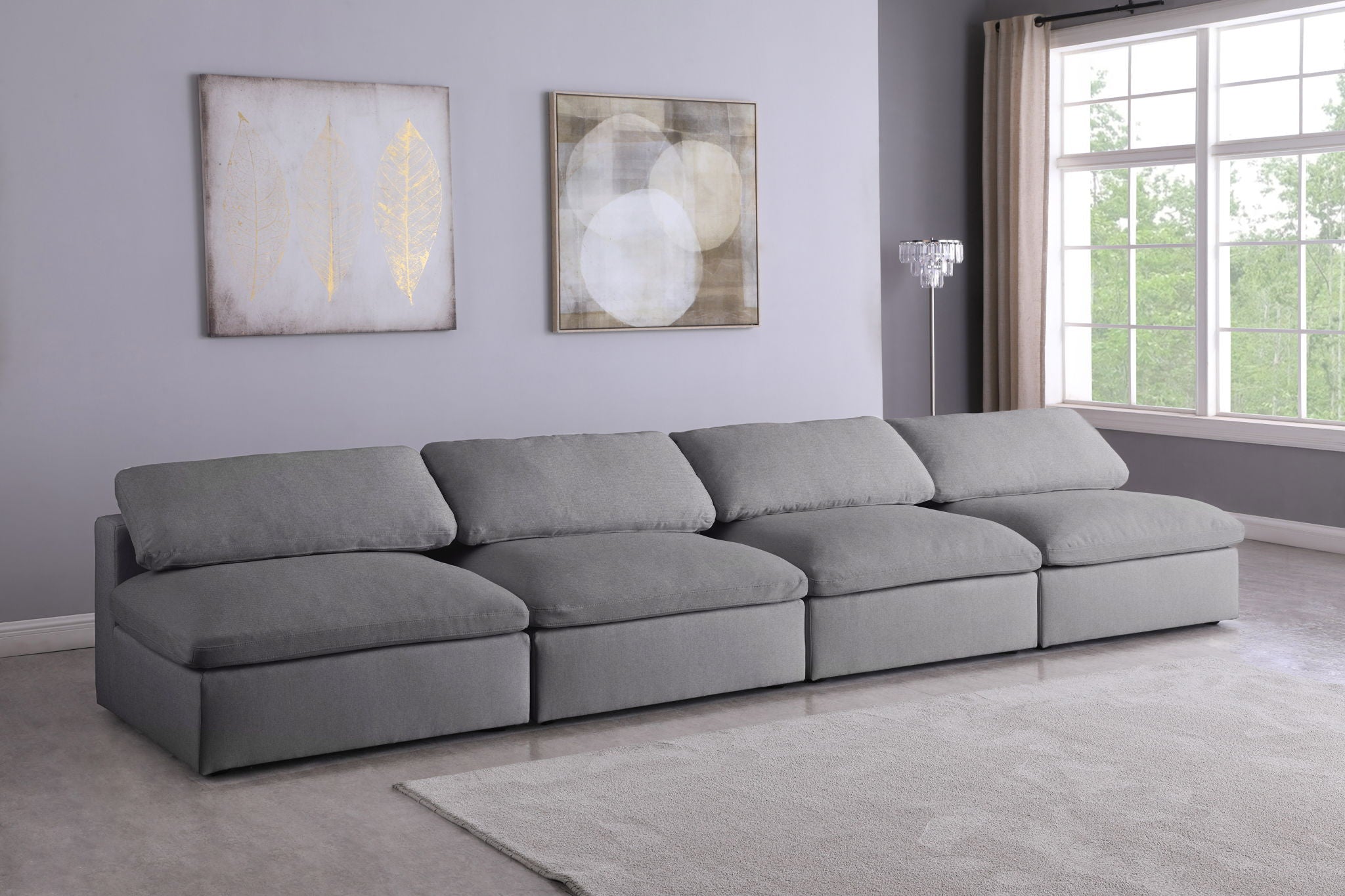 Serene - Modular Armless 4 Seat Sofa