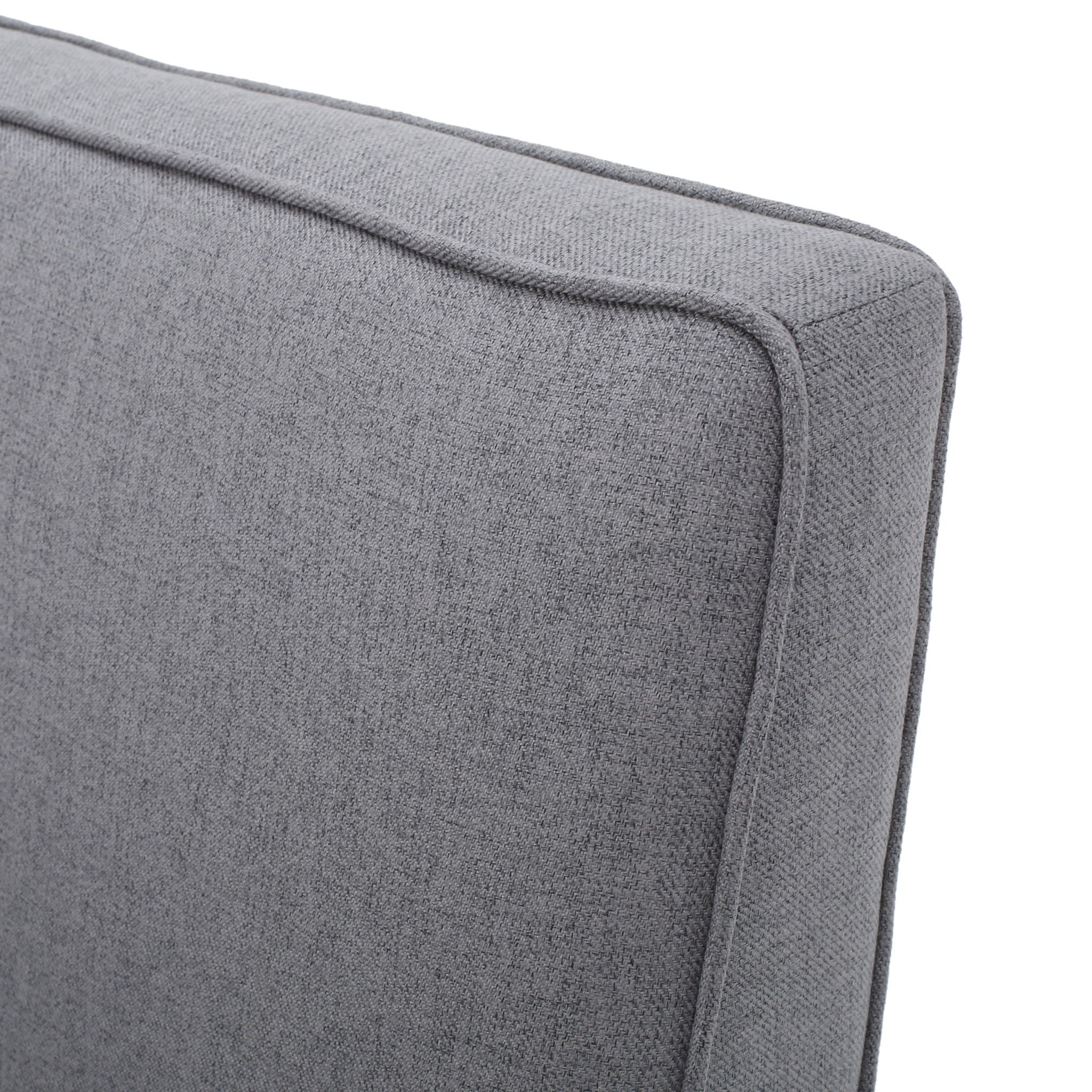 Contemporary Loveseat With Upholstered Fabric And Birch Wood Legs