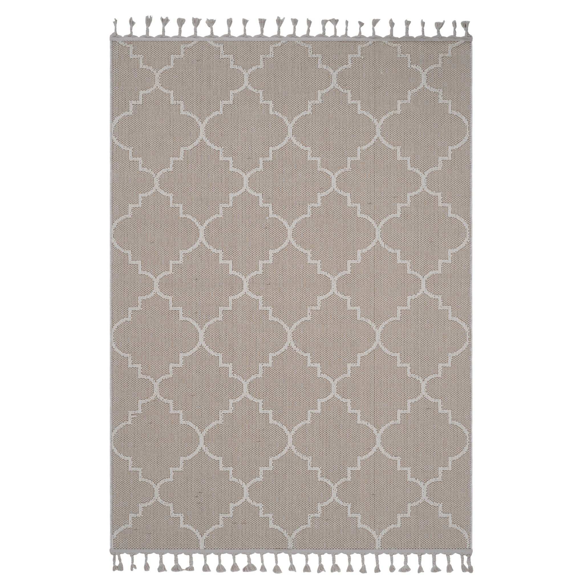 Guros - 4' X 6' Trellis Indoor / Outdoor Area Rug - Ivory
