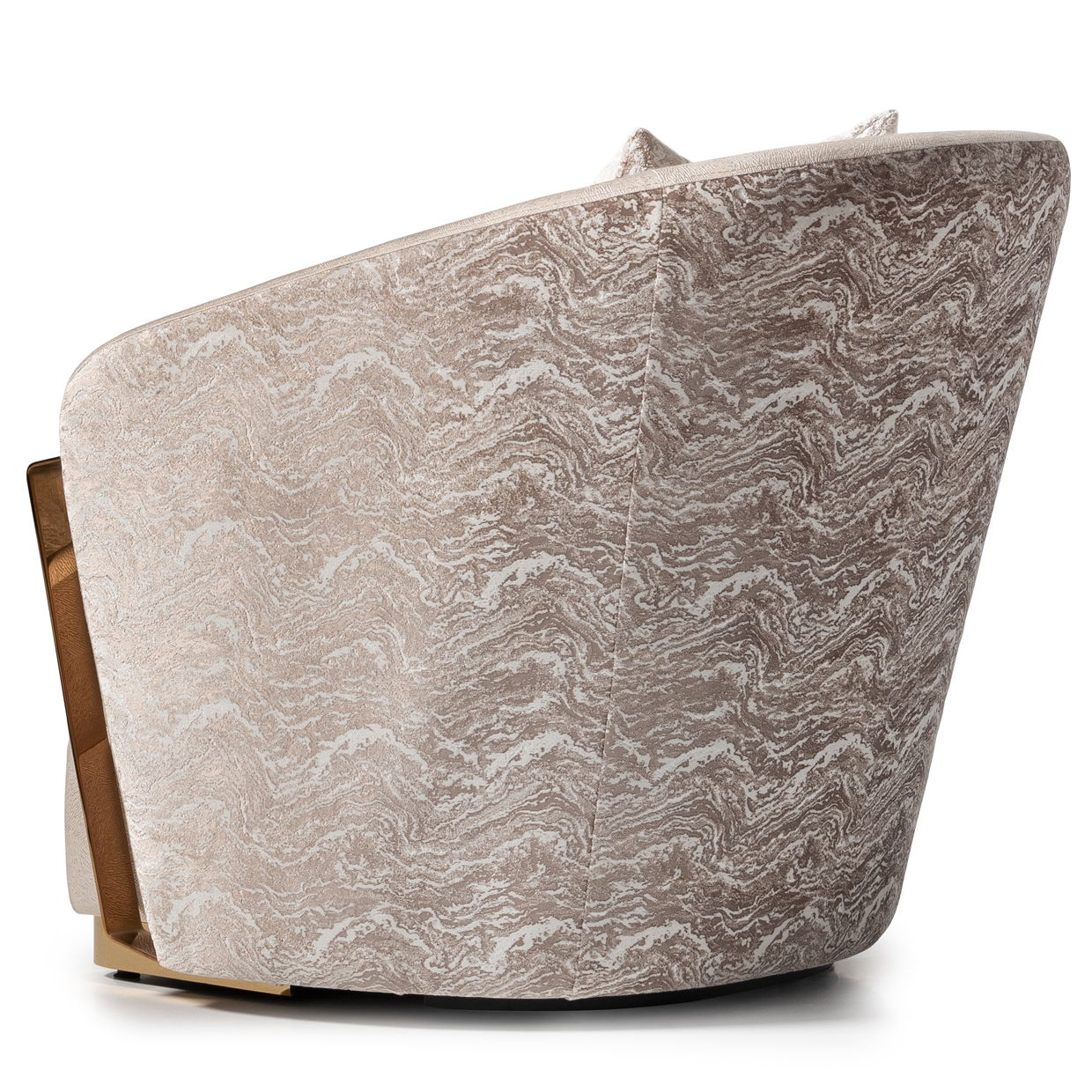 Carmela - Accent Chair - Almond / Gold