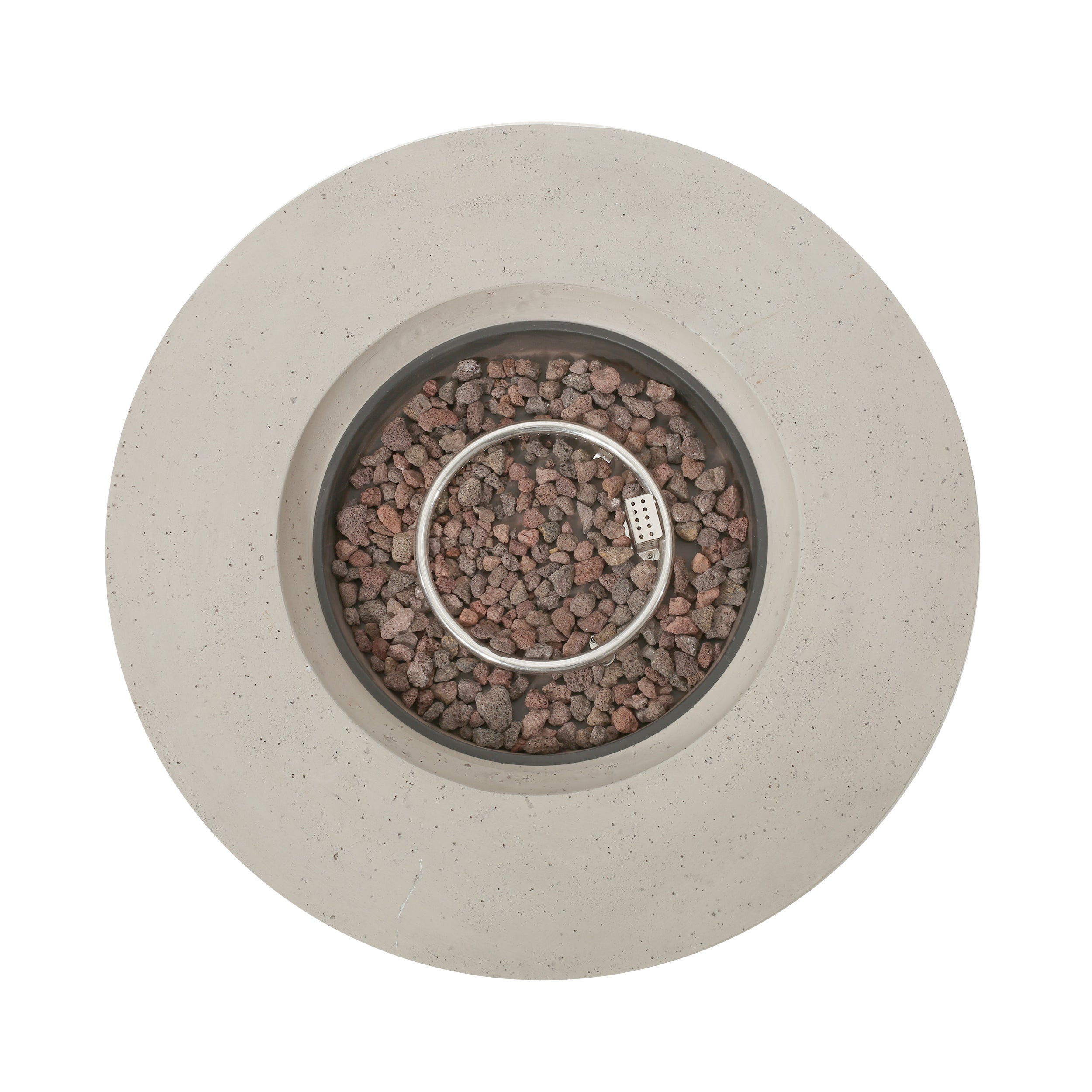 Modern Outdoor 50,000 BTU Round MgO Concrete Propane Fire Pit