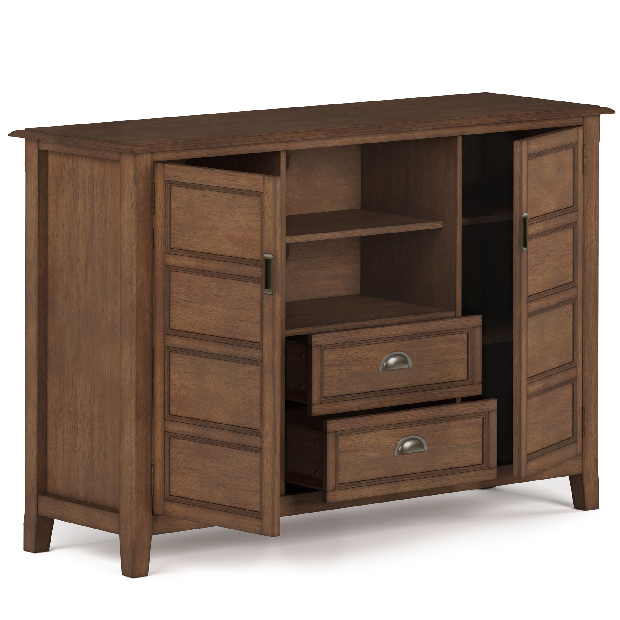 Burlington - Handcrafted Tall TV Media Stand - Best Buy Furniture