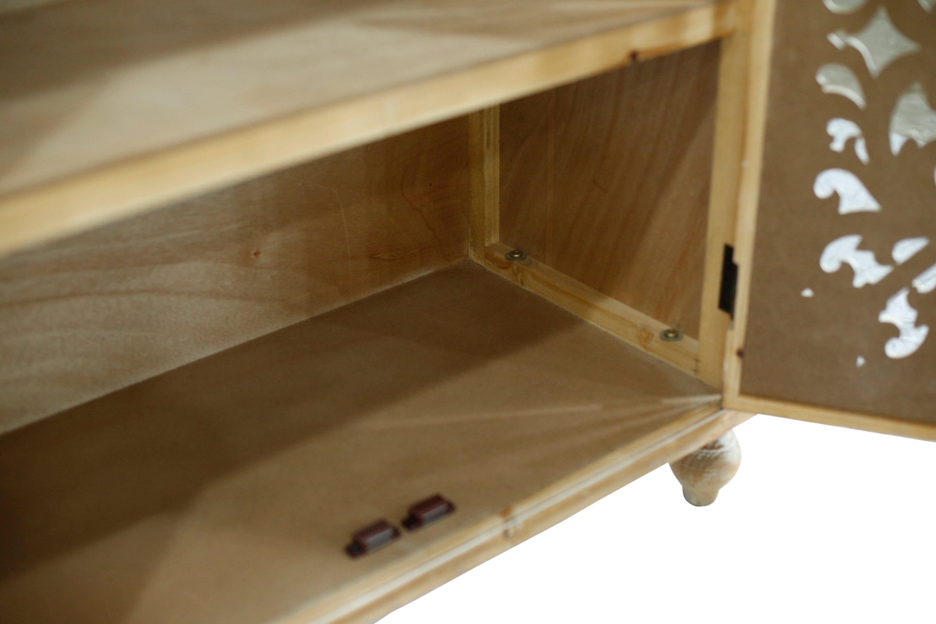 Accent Cabinet With 4 Doors Farmhouse Sideboard Buffet Cabinet