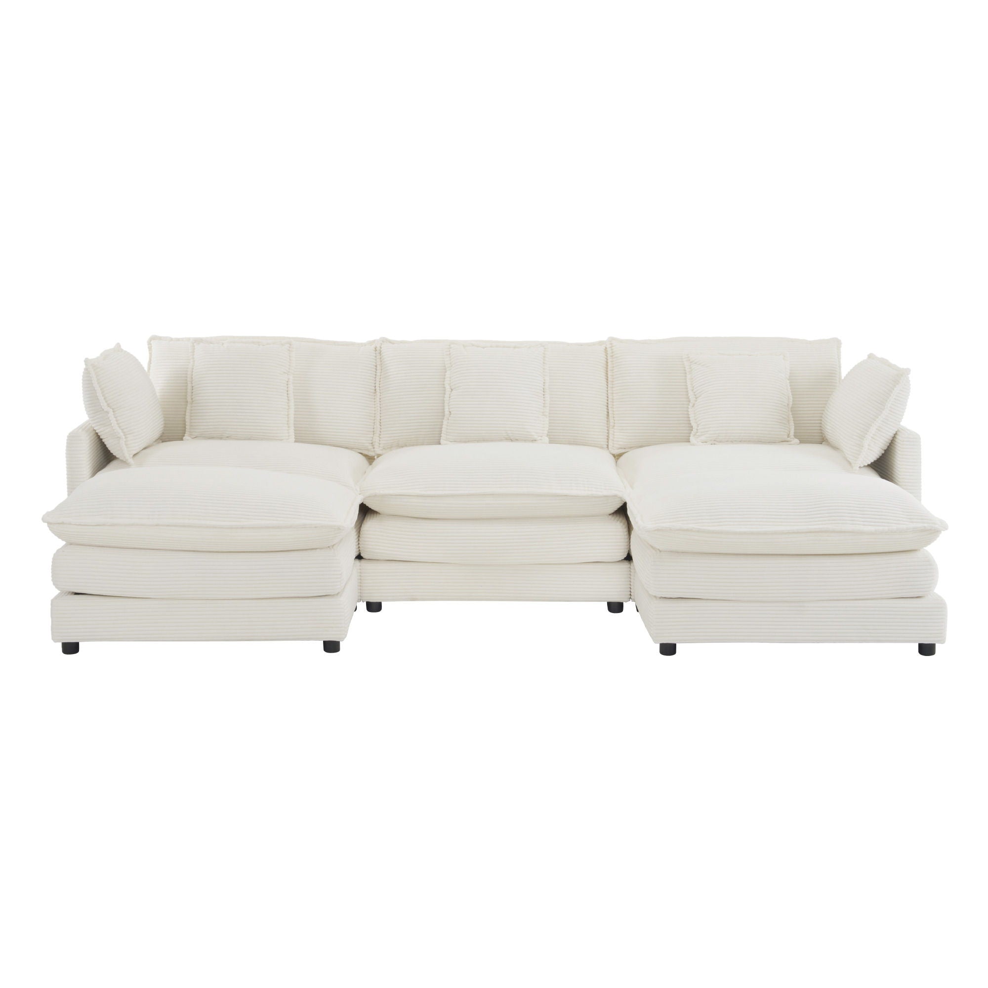 Modern Modular Sectional Sofa With Side Storage Pockets For Living Room