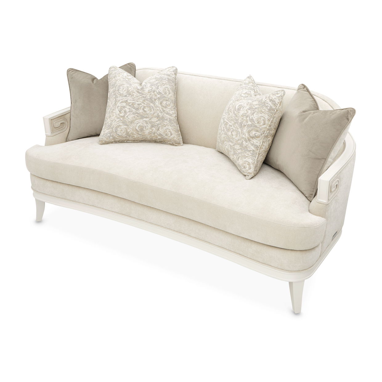 La Marisia - Chenille Loveseat - Tranquil / Creamy Pearl
