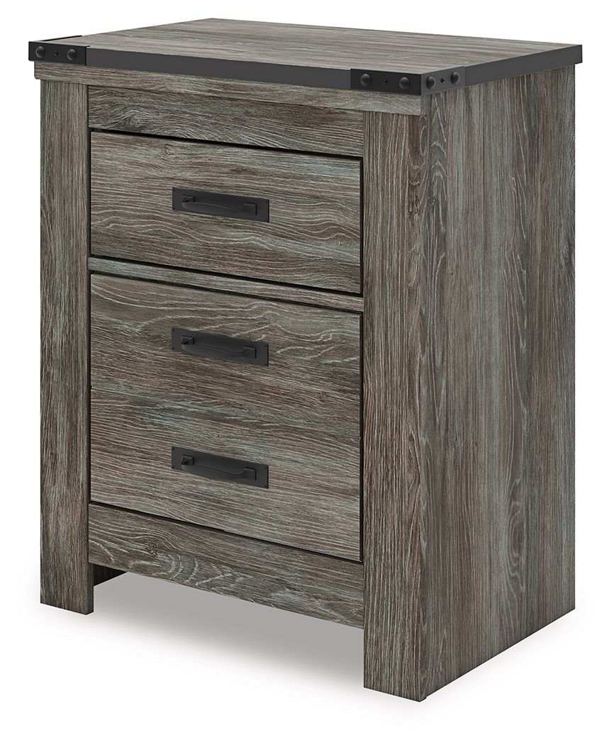 Frandern - Gray - Two Drawer Night Stand