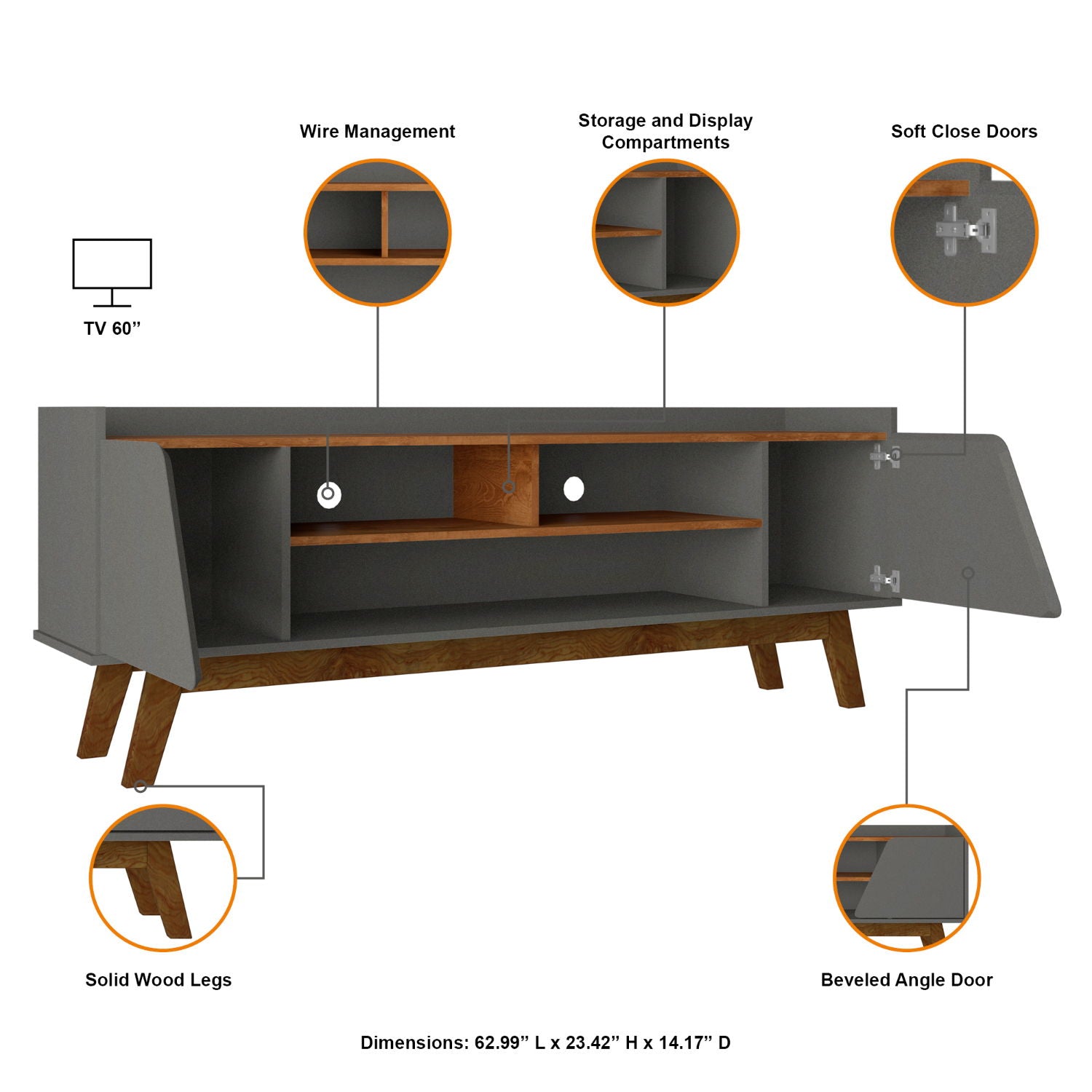 Marcus - TV Stand With 5 Shelves