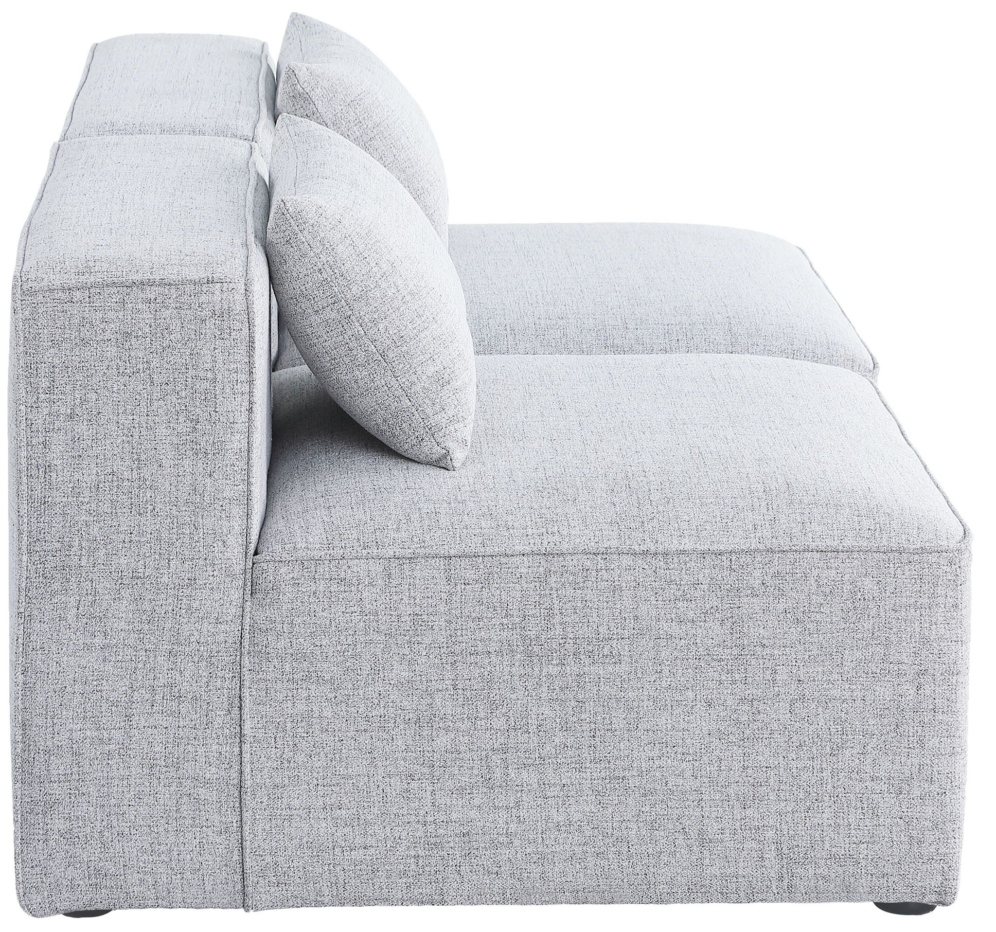 Cube - Linen Modular 2 Seat Armless Sofa