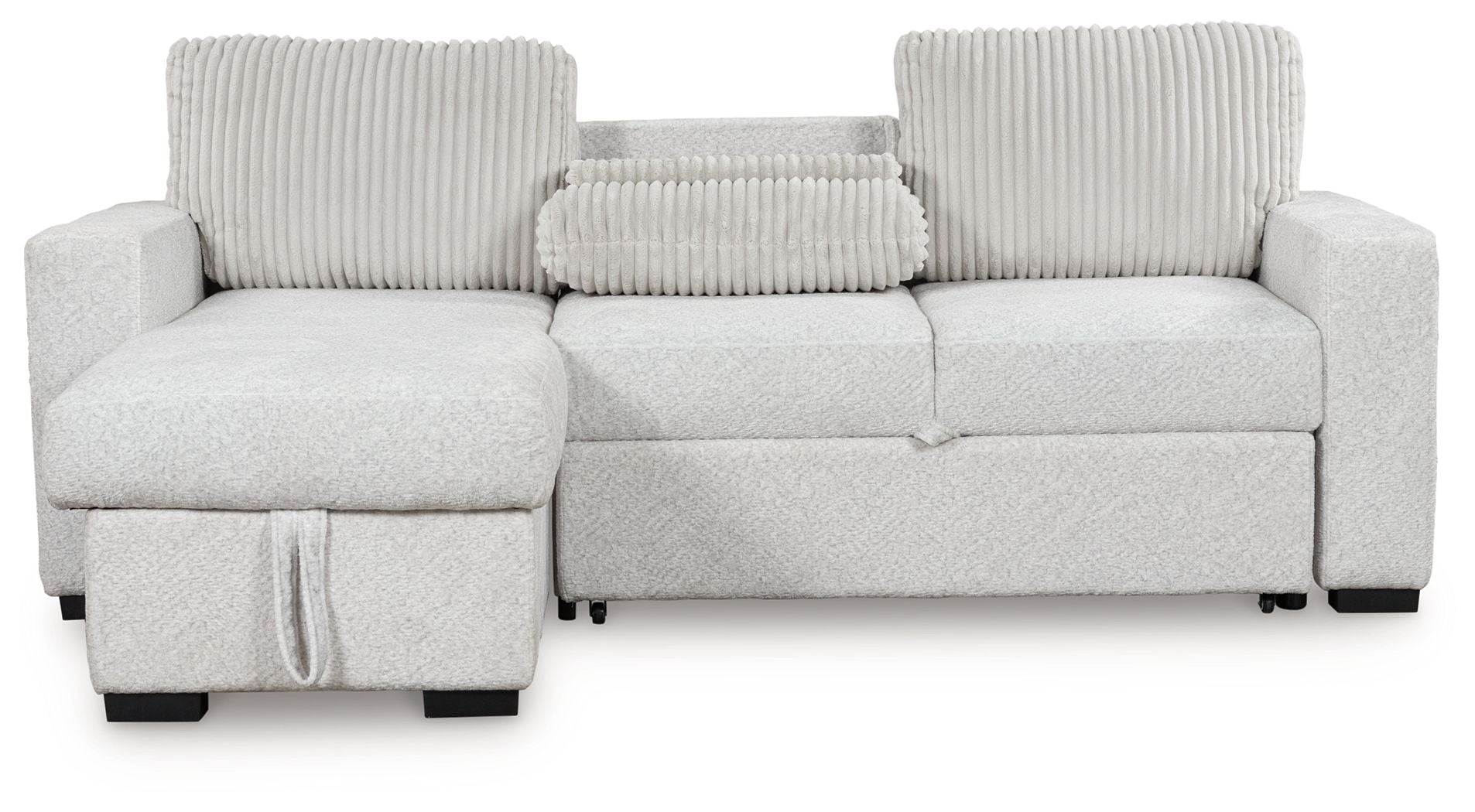 Wohlen - Alloy - 2-Piece Sectional With Pop Up Sleeper And LAF Corner Chaise