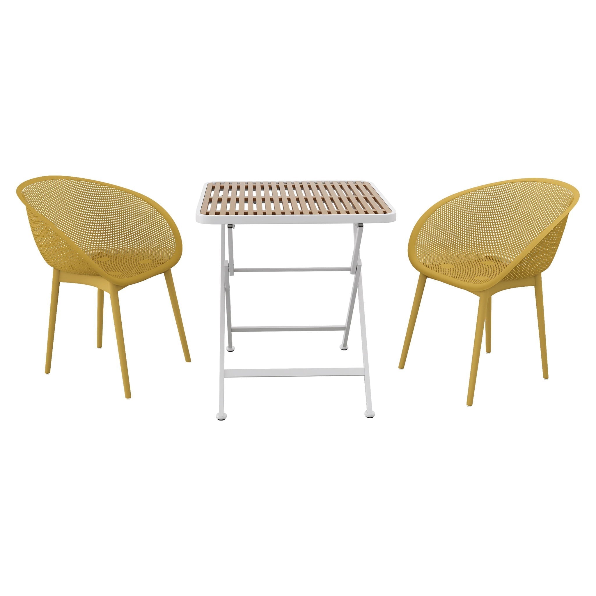 2 Pack Lounge Chair Set & Folding Square Table