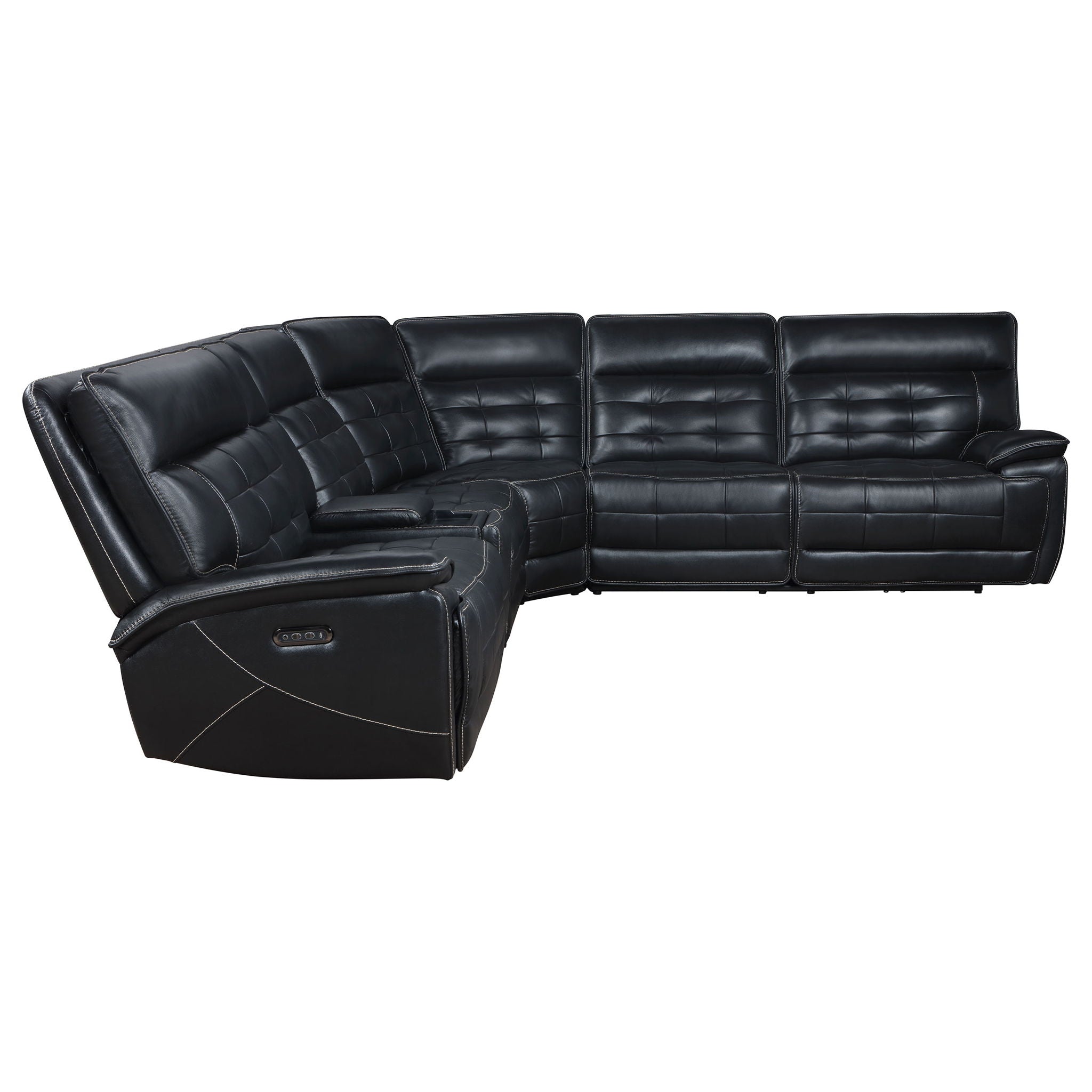 Hayden - Dual Power Reclining Sectional Sofa - Black