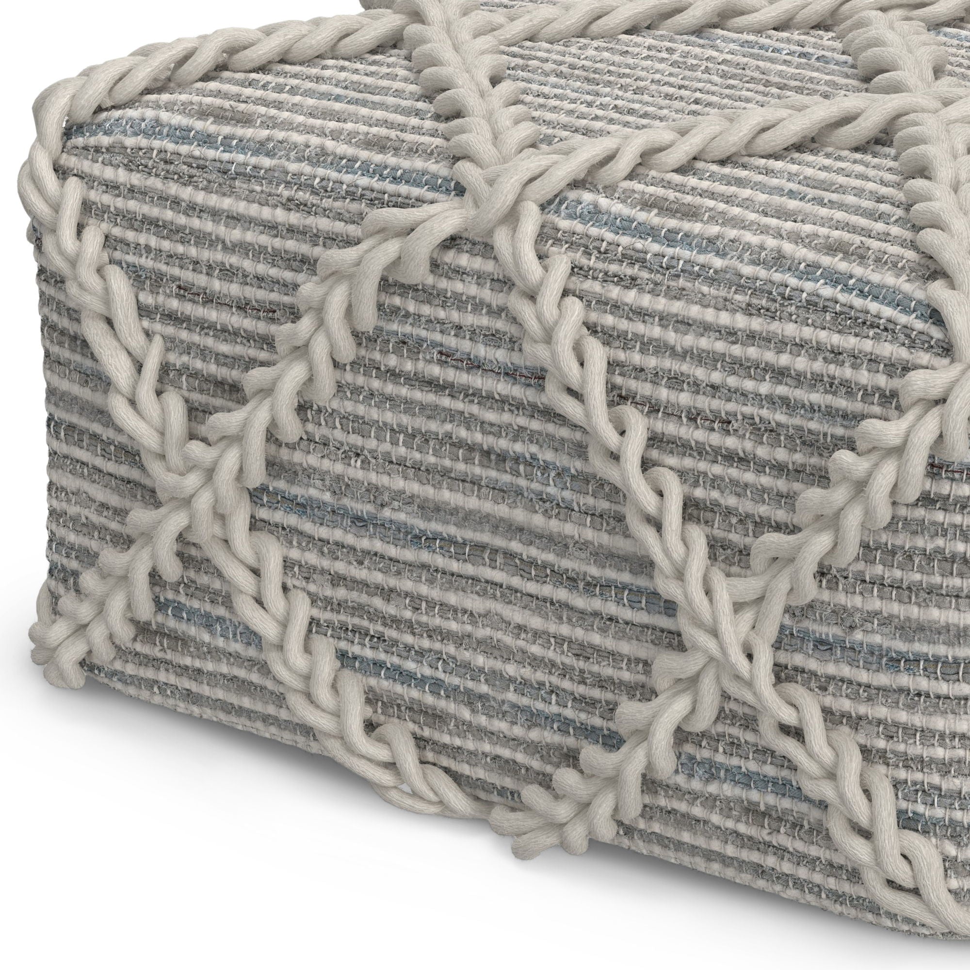 Cowan - Handcrafted Square Pouf