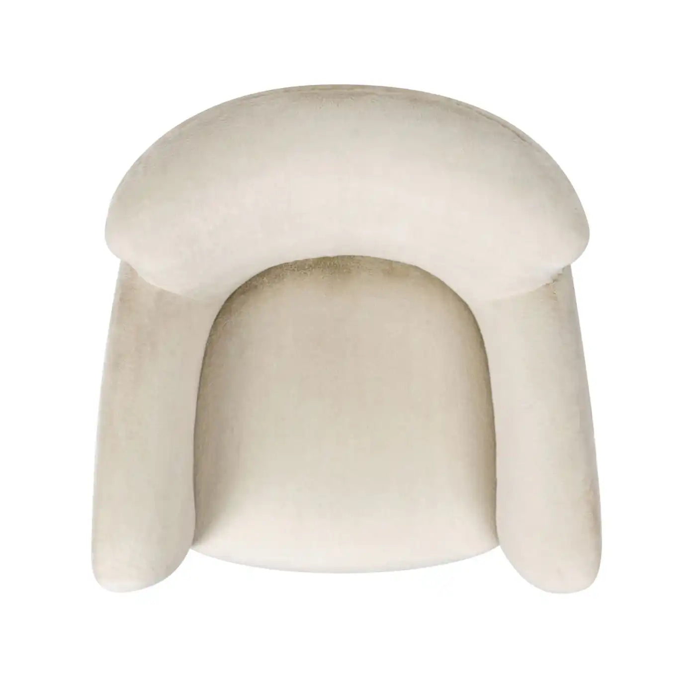 Wolffe - Curved Arm Accent Chair - Creme De La Creme White