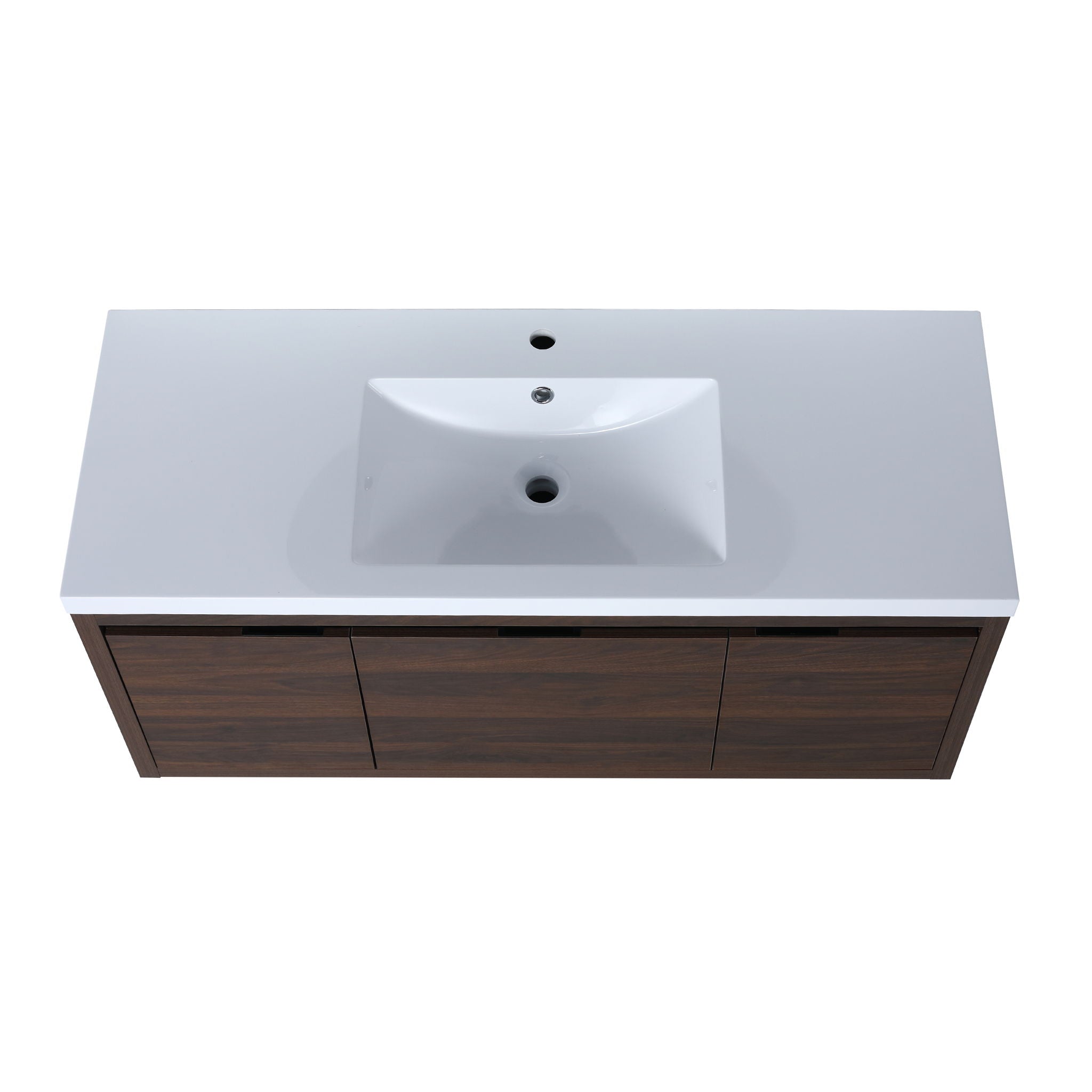 Floating Bathroom Vanity With Resin Sink And Soft Close Doors